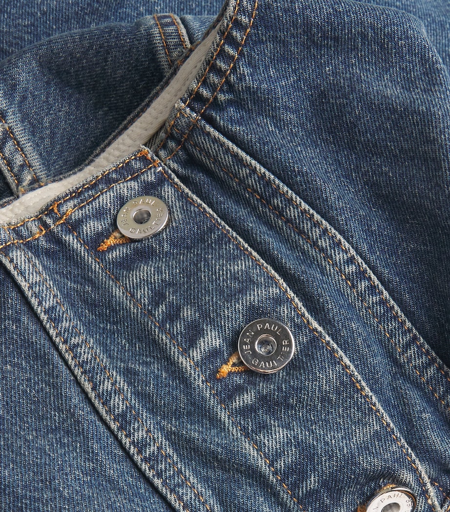 Hooded Double-Layer Denim Jacket 57-VINTAGEBLUE Image 5