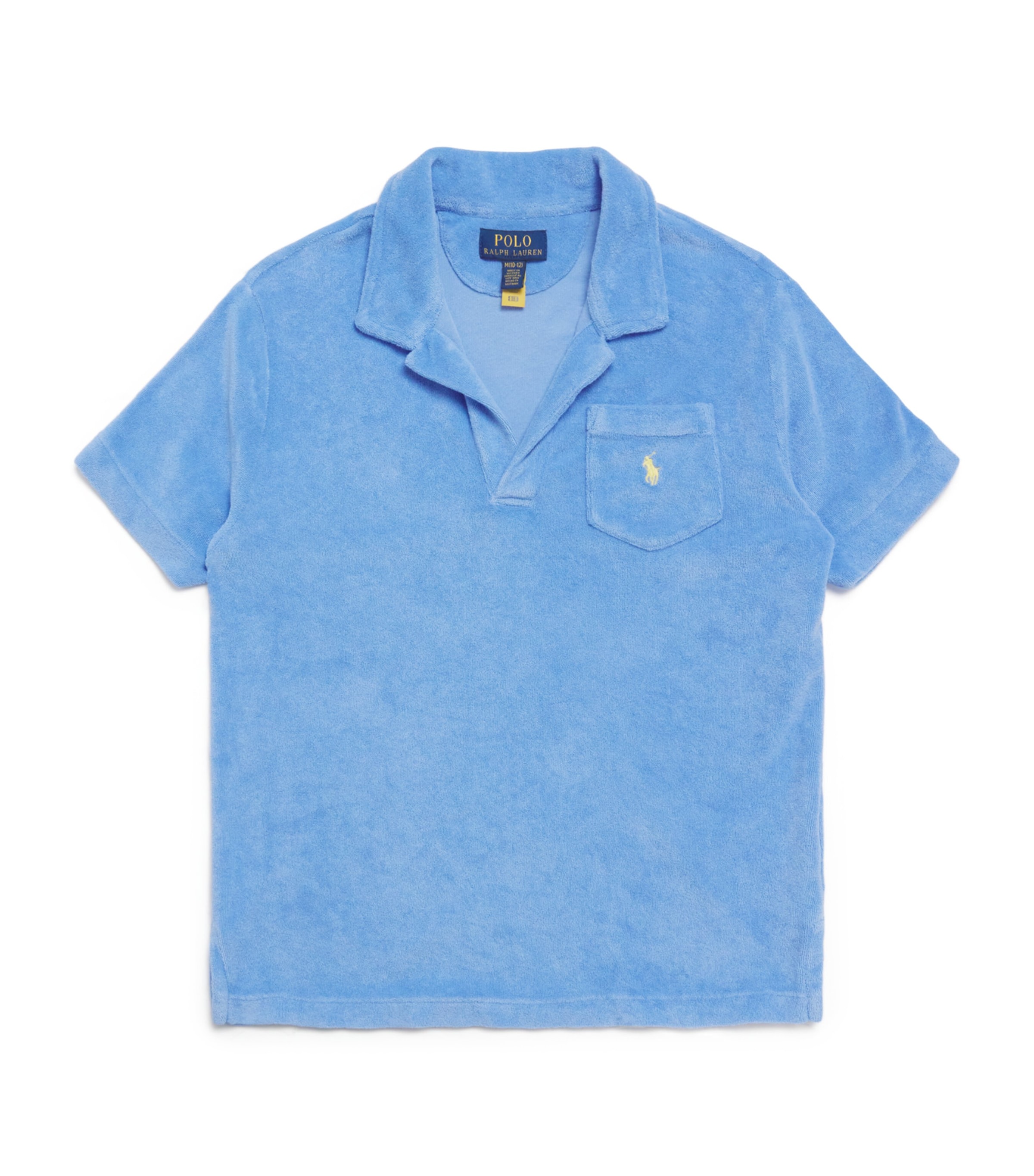 Ralph Lauren Kids Towelling Polo Shirt (6-14 Years) Blue Image 1