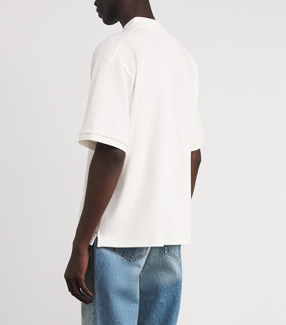 Cotton Pique Mini Logo Polo Shirt VINTAGE WHITE 101 Image 4