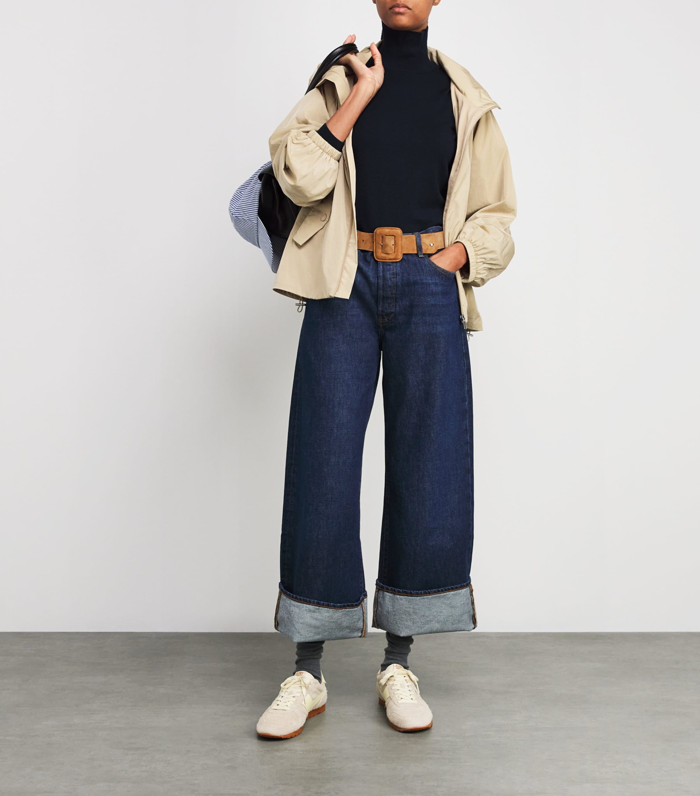 Suede Tonal Belt BROWN Image 3