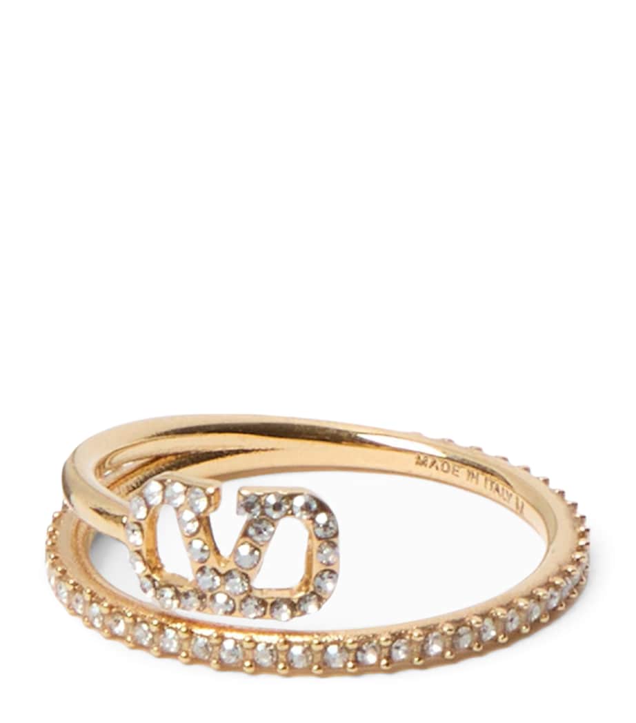 Embellished VLogo Signature Ring MH5 Image 1