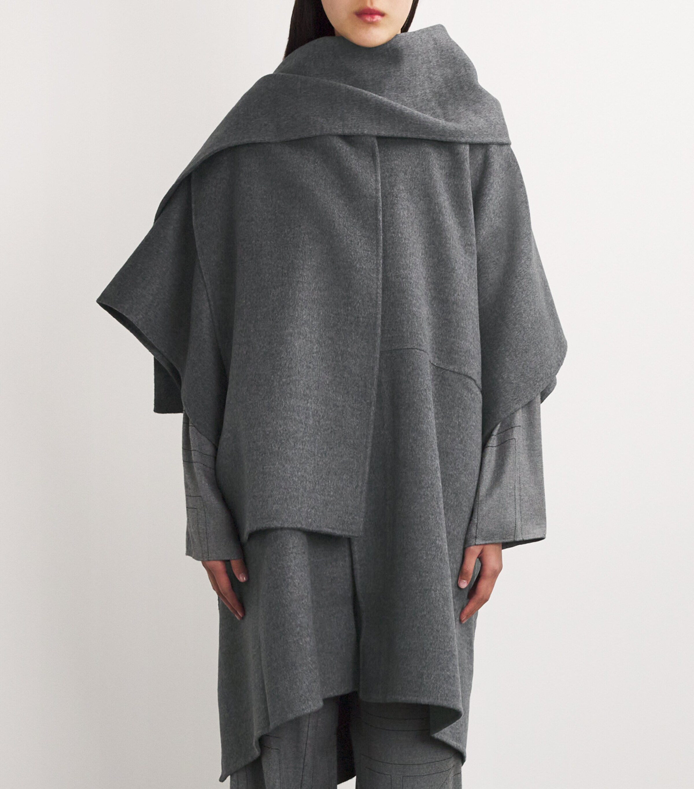 Totême Wool Double Scarf Coat | Harrods US