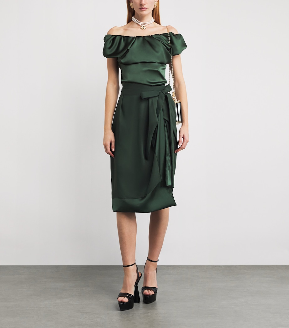 Satin Ginnie Top GREEN Image 2