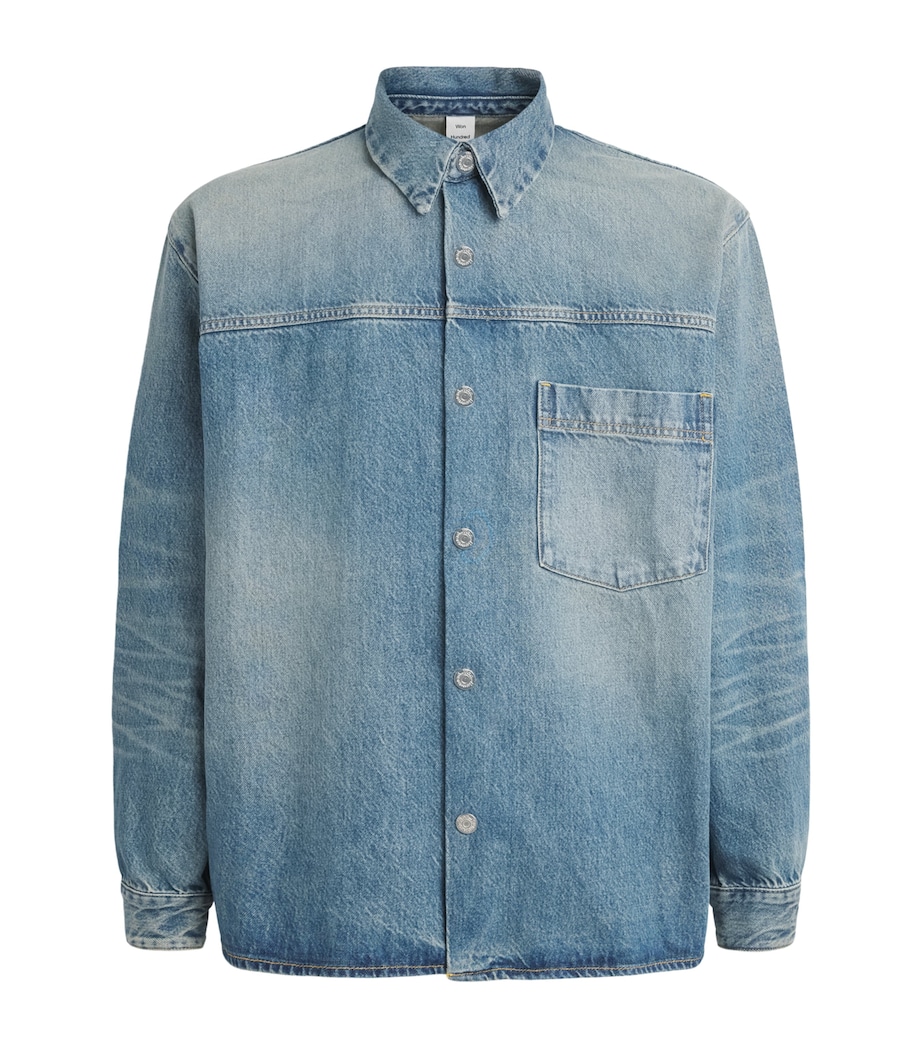 Won Hundred Mens Denim Zayne Shirt Cel Tintet Blue Image 1