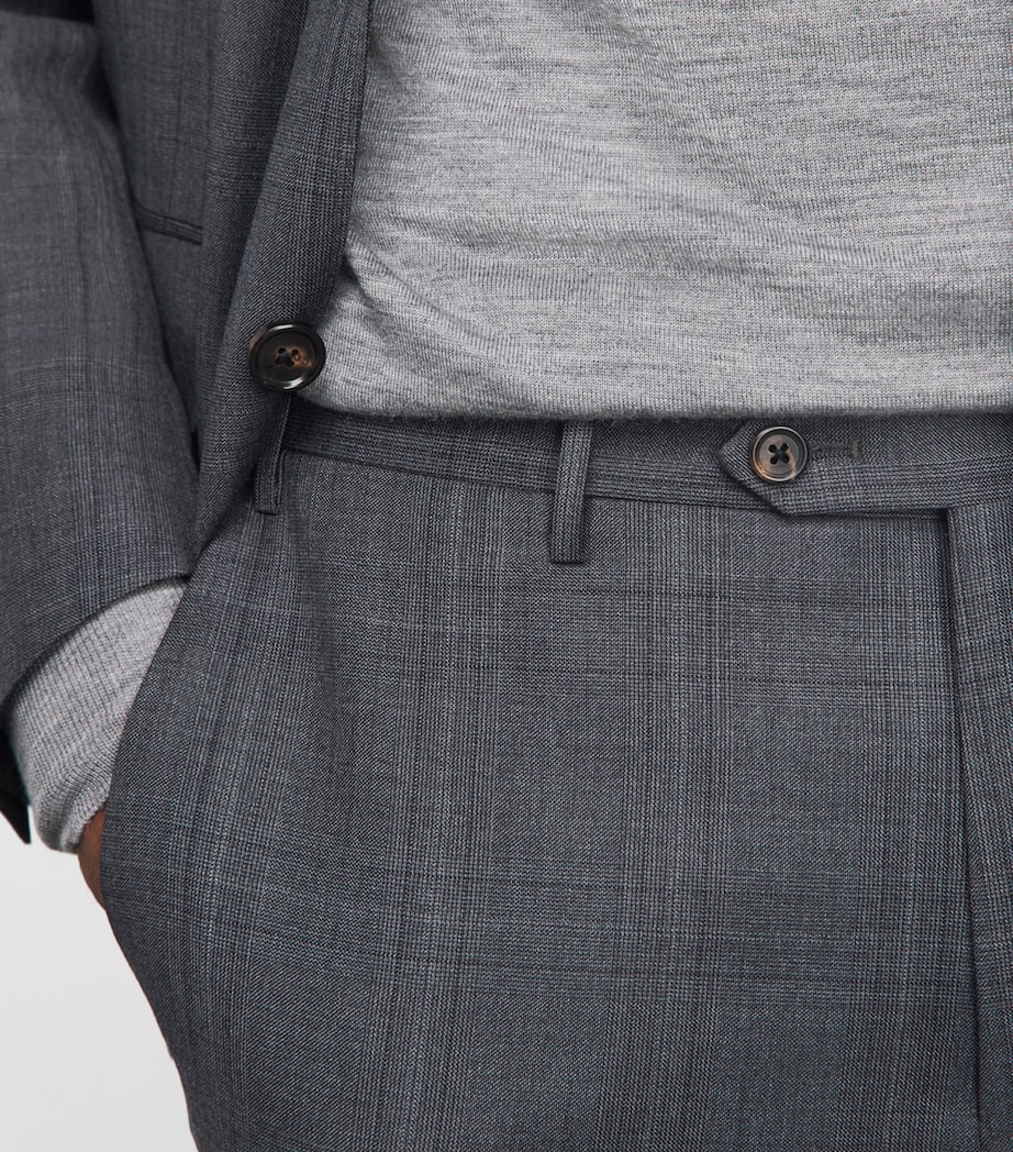 Corneliani Mens Wool 2-Piece Suit Gry Melange Drk Image 6