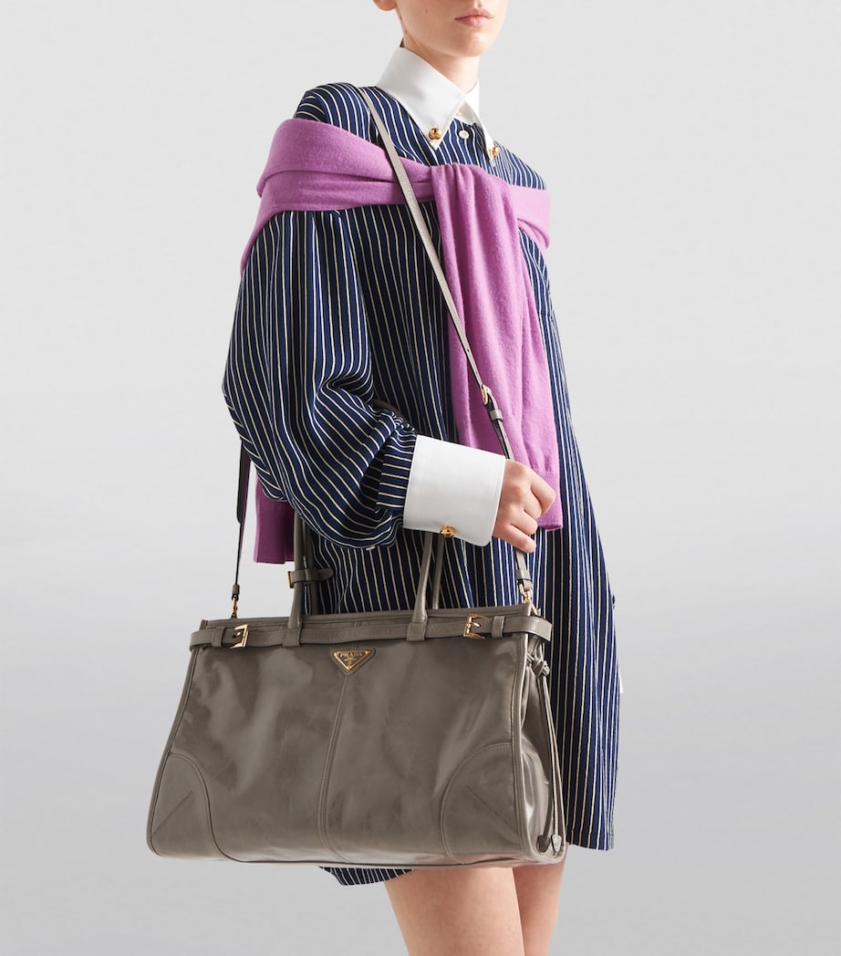 Large Leather Top-Handle Bag F03SF Image 5