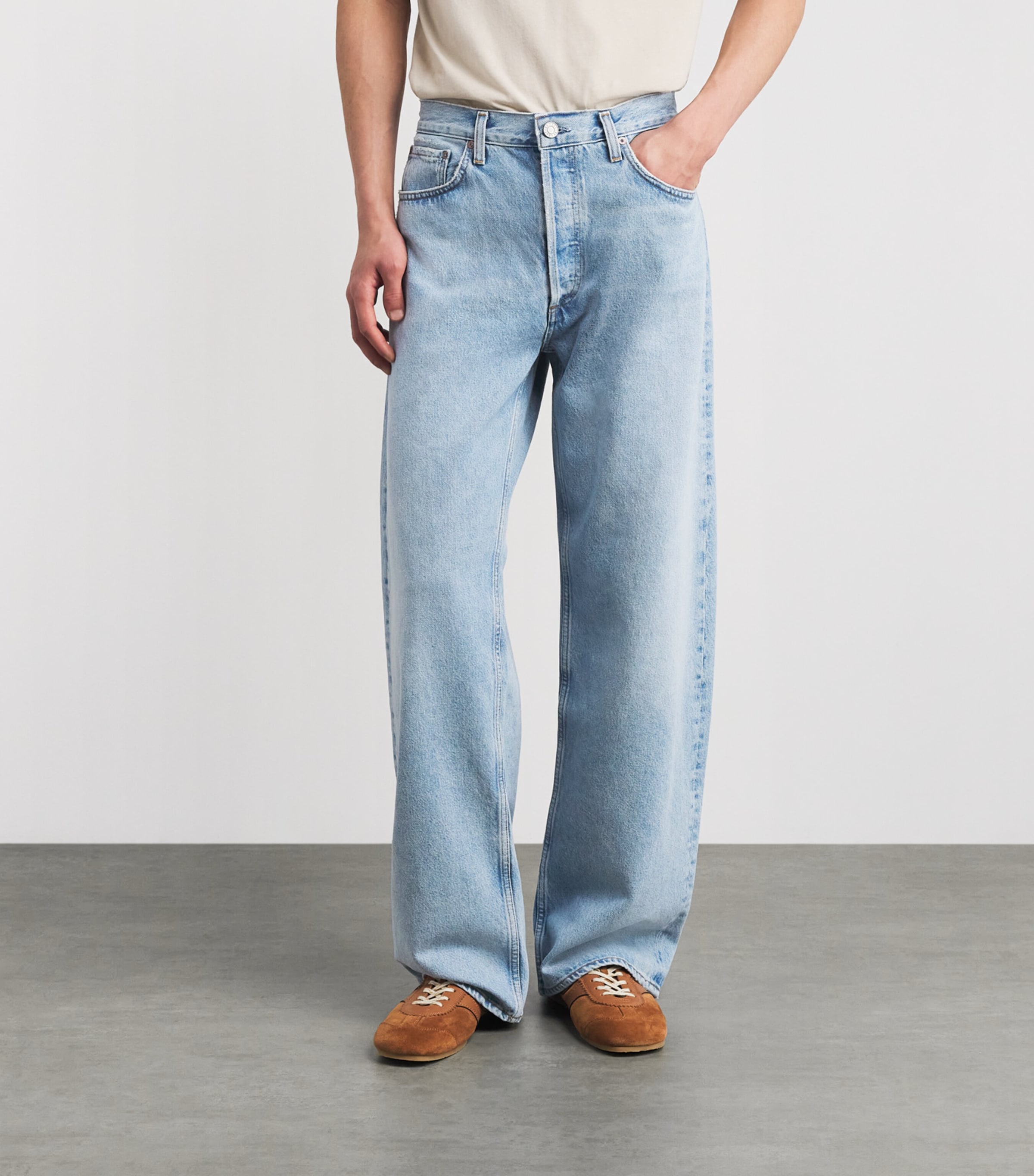 AGOLDE Mens Afton Wide-Leg Jeans Orten (lt Vint Ind) Image 4