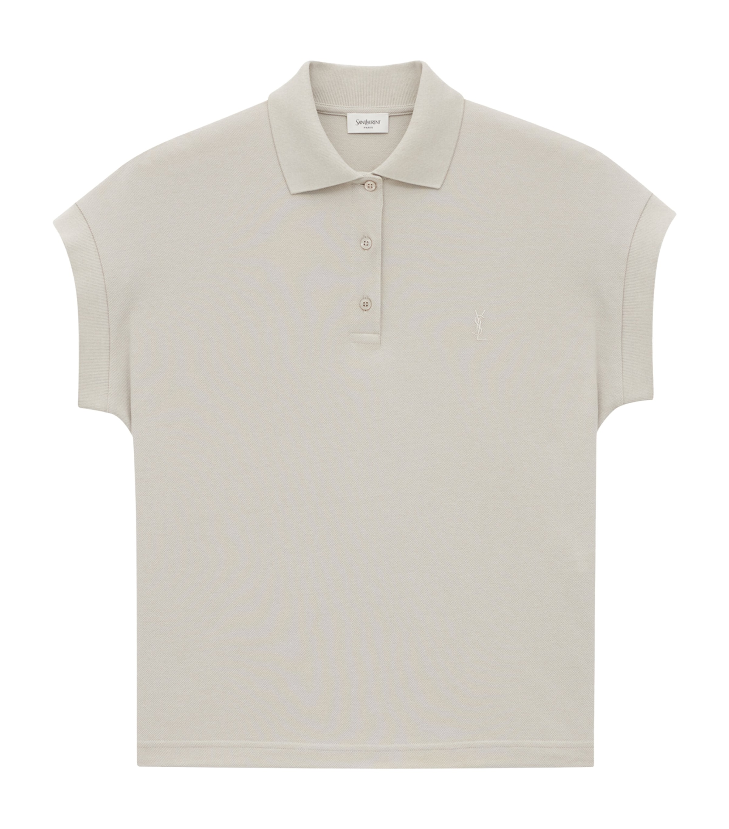 Saint Laurent Cassandre Polo Shirt In White