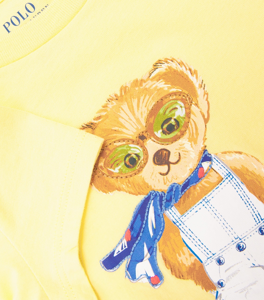 Cotton Polo Bear T-Shirt (2-7 Years) BANANAPEEL Image 3