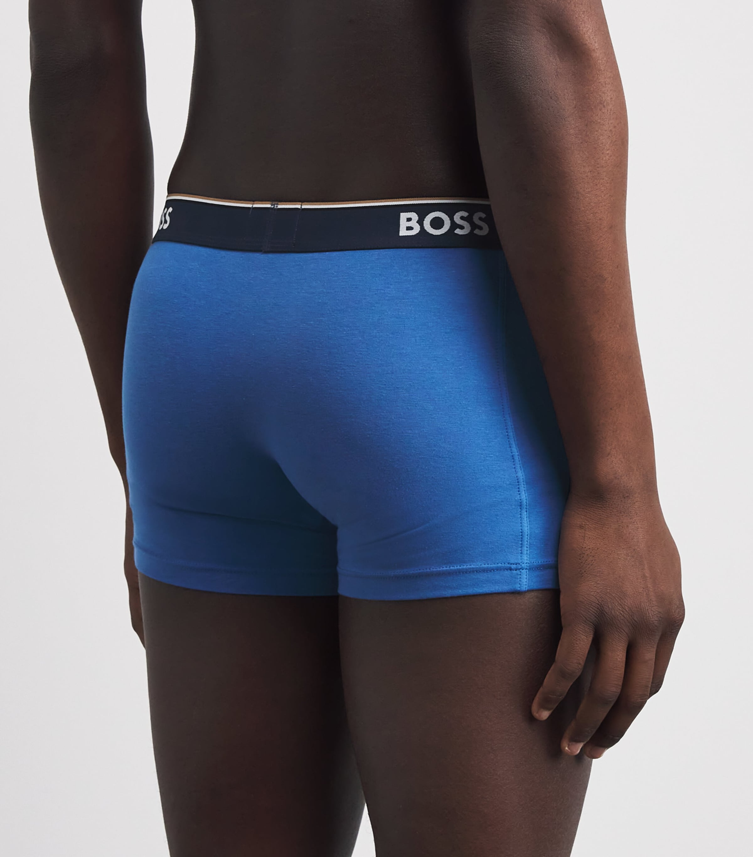BOSS Mens Stretch-Cotton Power Trunks (Pack of 3) Open Image 3