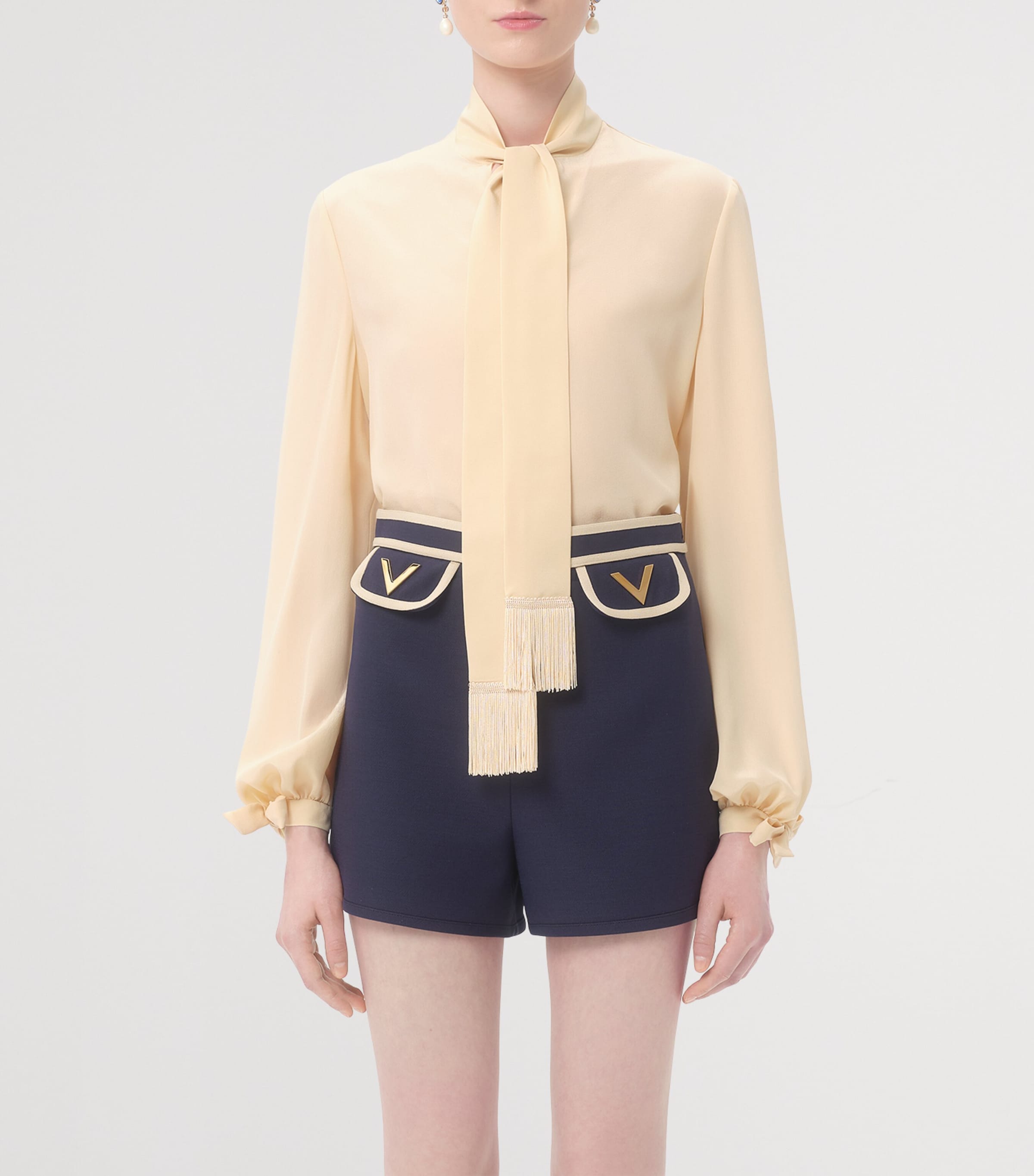 Silk Fringed Blouse ET5 Image 2