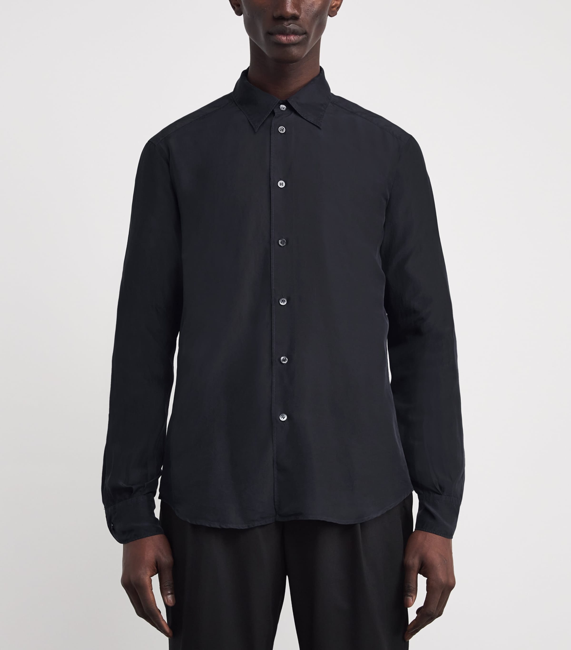 Silk Shirt 170 NAVY Image 3