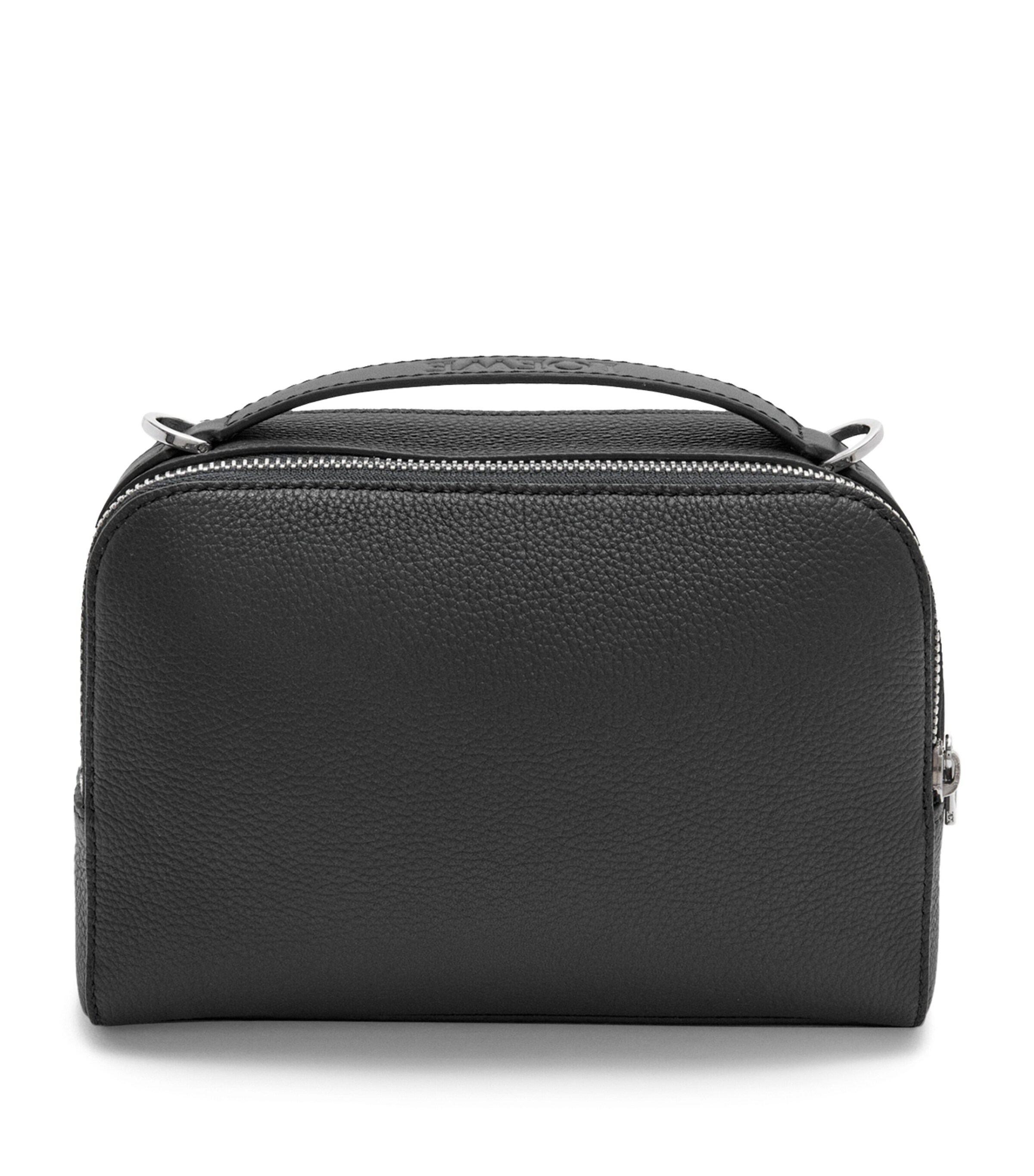 Mini Leather Camera Cross-Body Bag BLACK Image 3