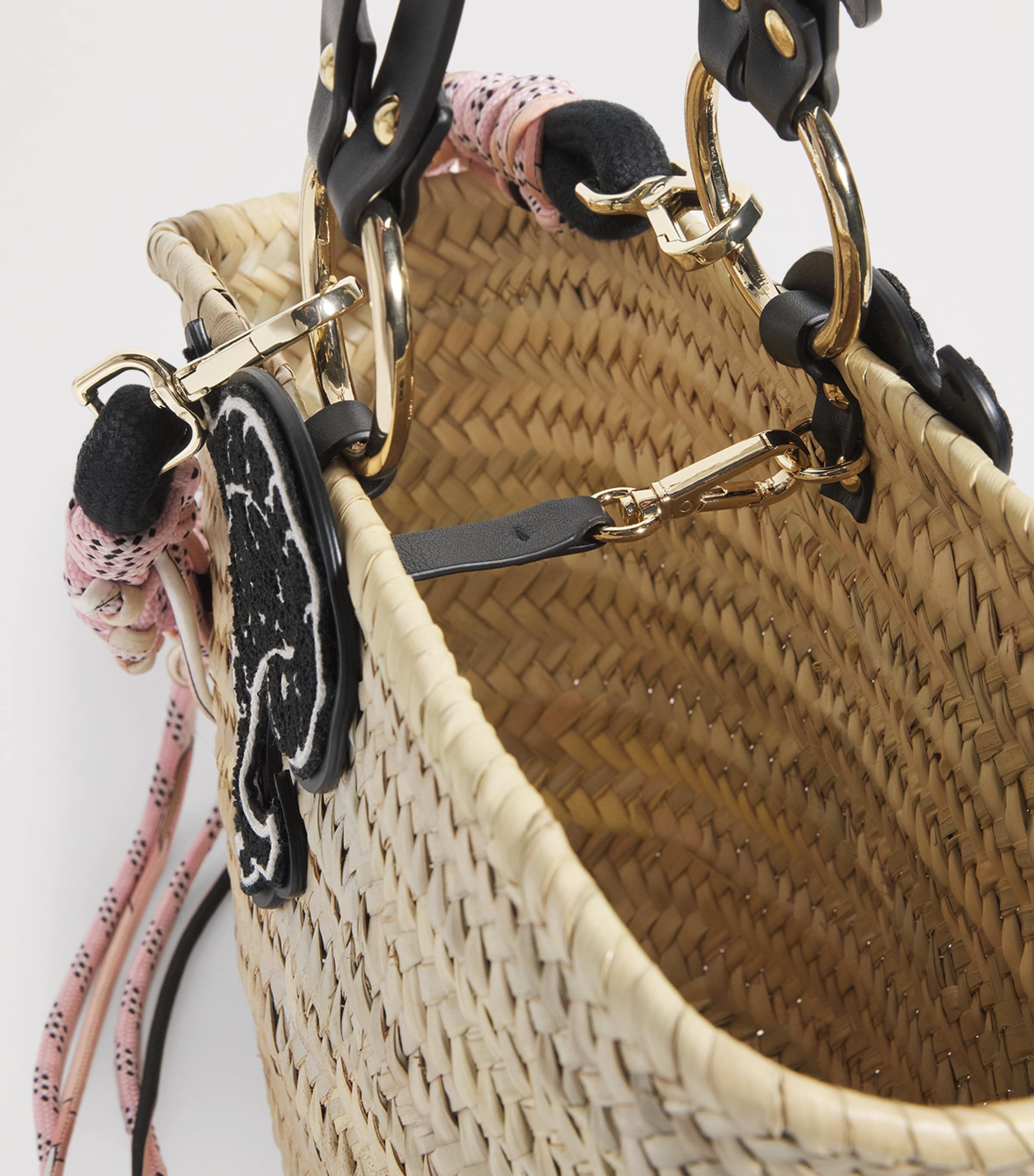 PUCCI Straw Pesci Basket Bag Nat+verde/lilla Image 6