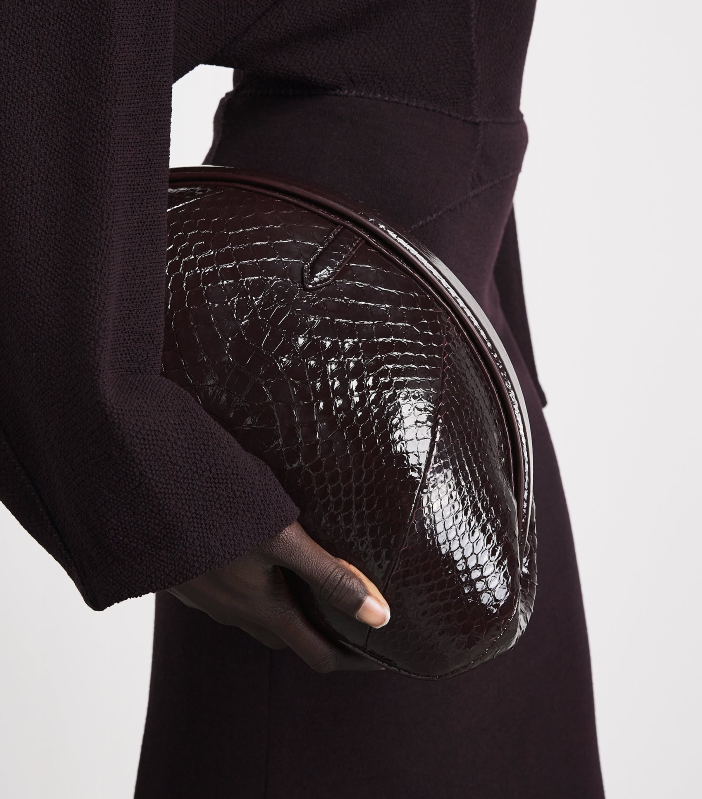 Alaïa Snakeskin Purse Clutch Bag Bordeaux Image 4