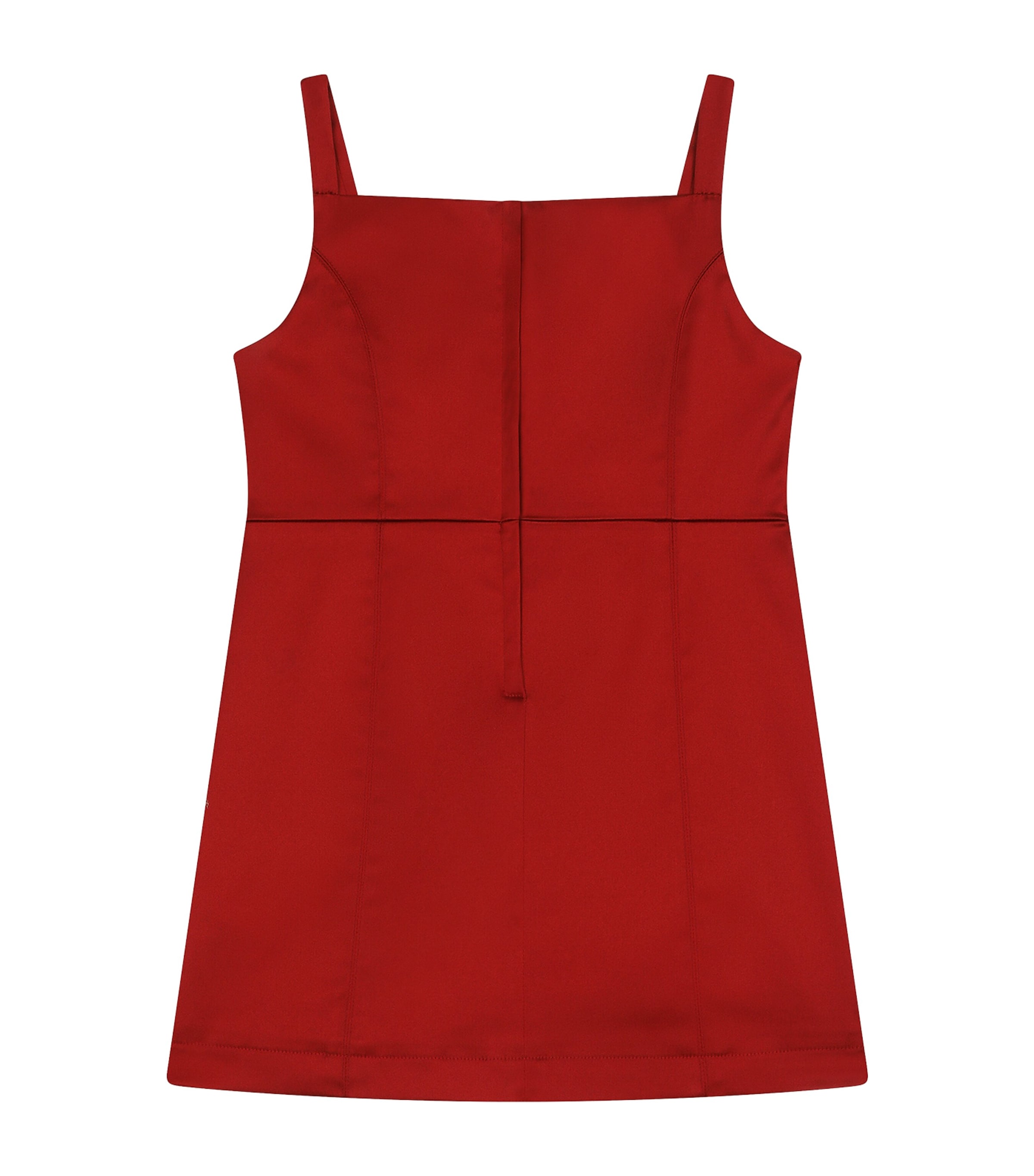 Satin Square-Neck Dress (2-6 Years) R0367-VERY DARK Image 2