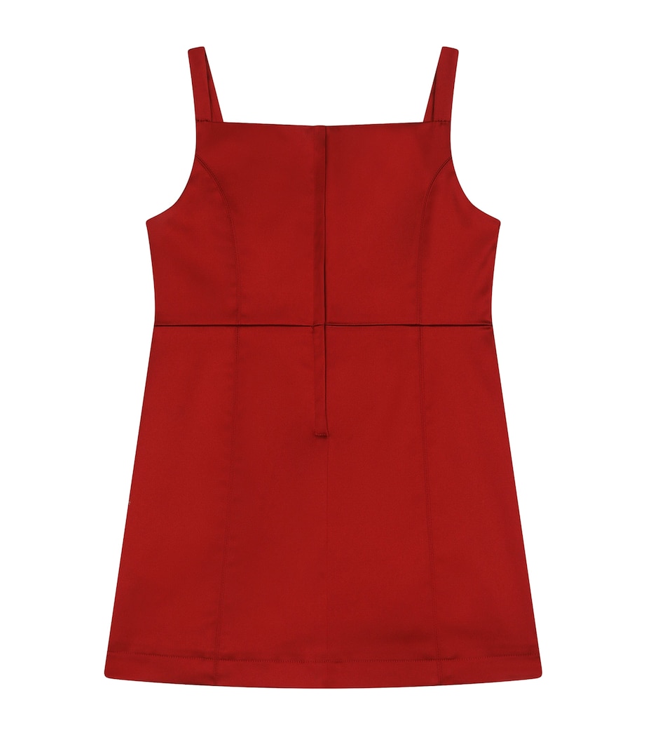 Satin Square-Neck Dress (2-6 Years) R0367-VERY DARK Image 2