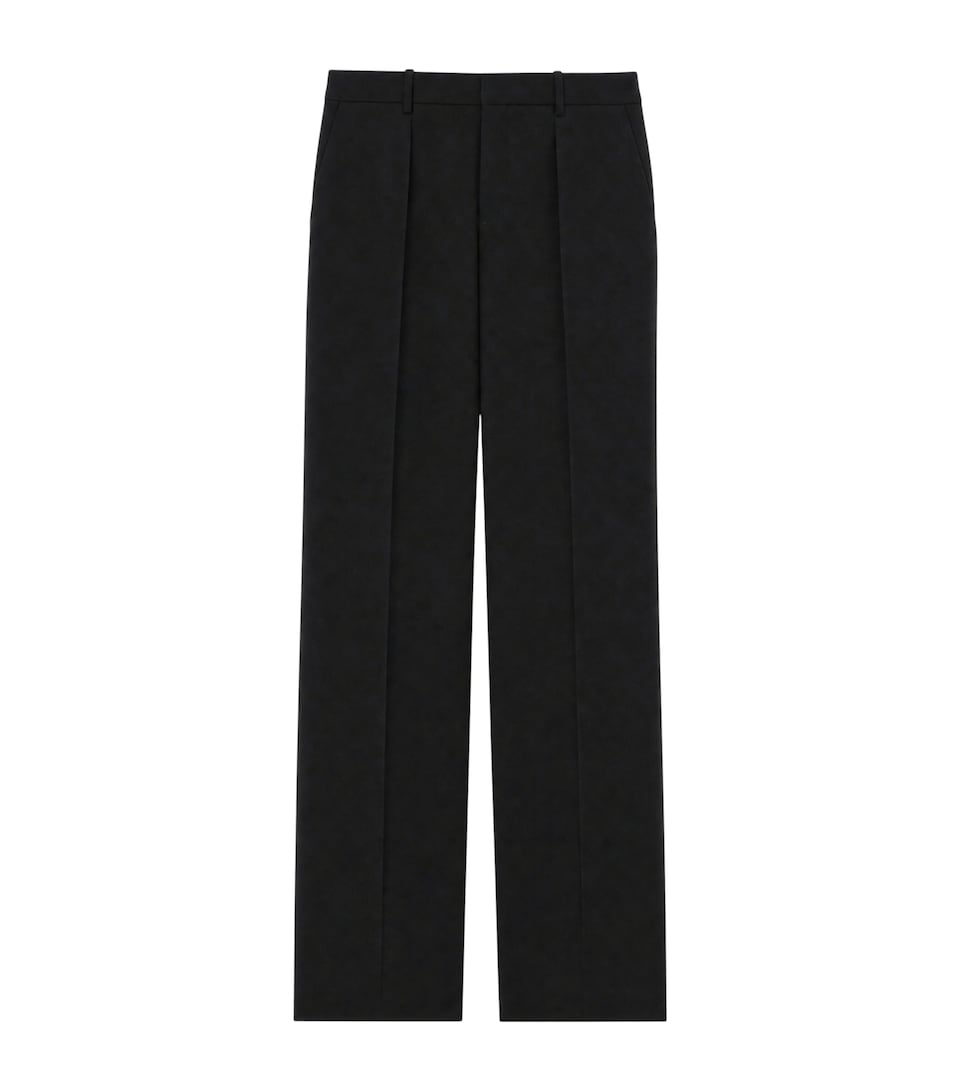 Saint Laurent Wool-Blend Wide-Leg Trousers