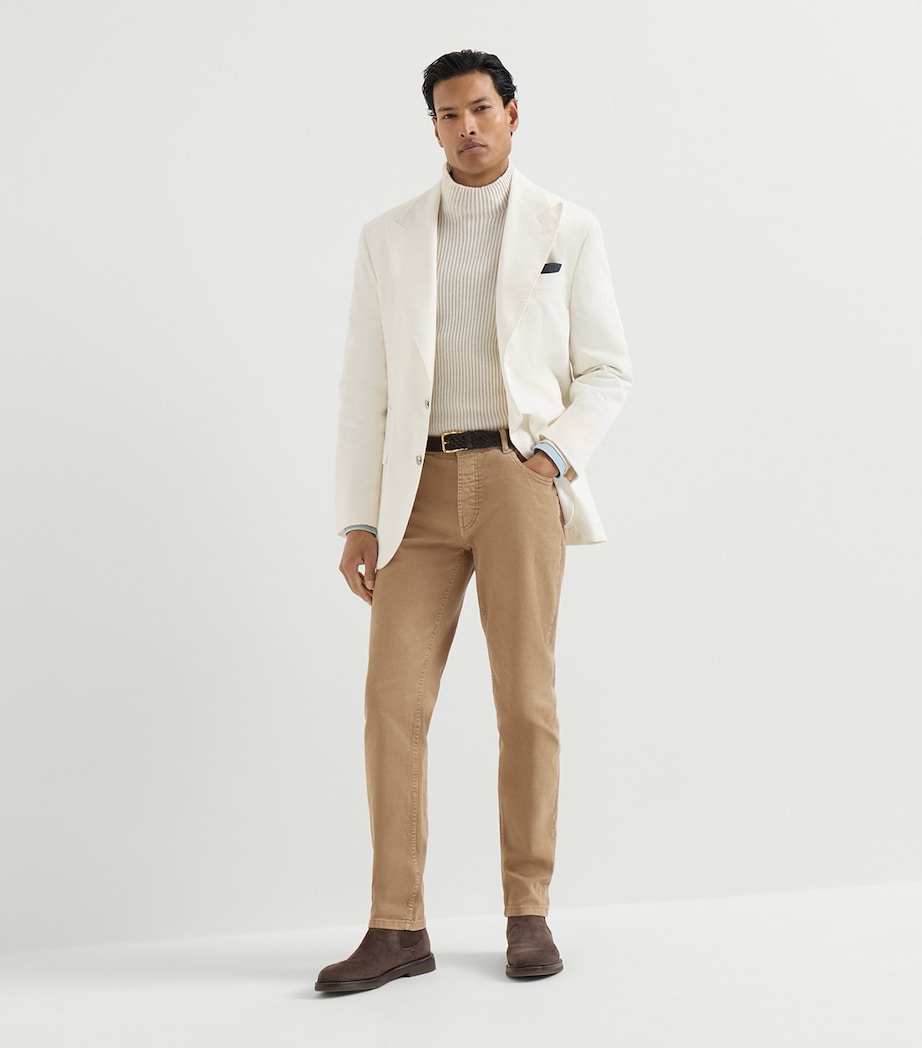Brunello Cucinelli Mens Denim Garment-Dyed Trousers Image 2