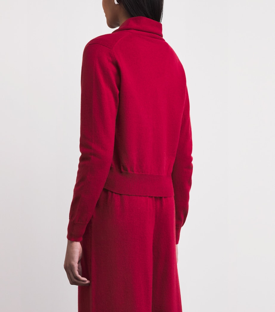 Johnstons Of Elgin Womens Cashmere Crathie Cardigan Claret Image 5