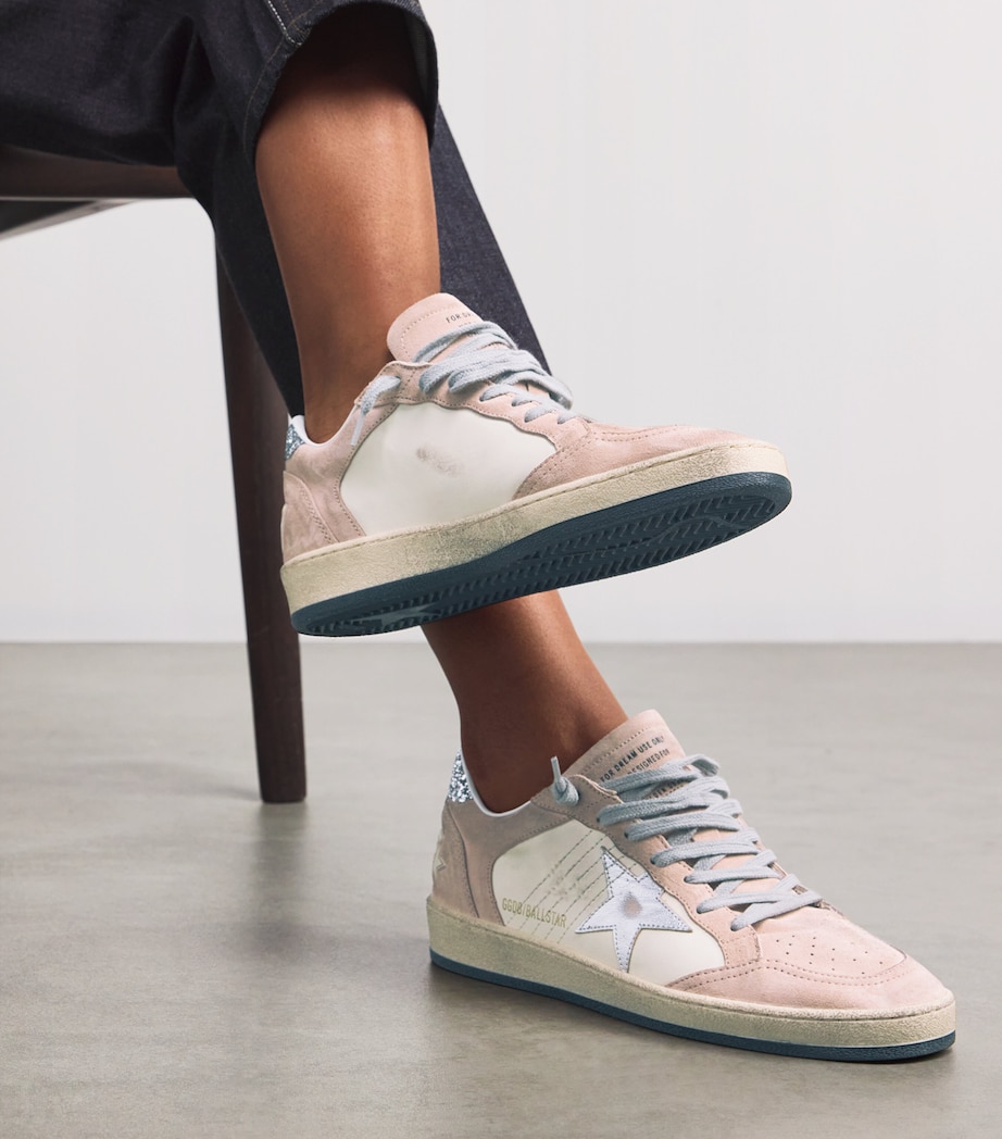 Golden Goose Suede Embellished Ball Star Sneakers Blush Image 2