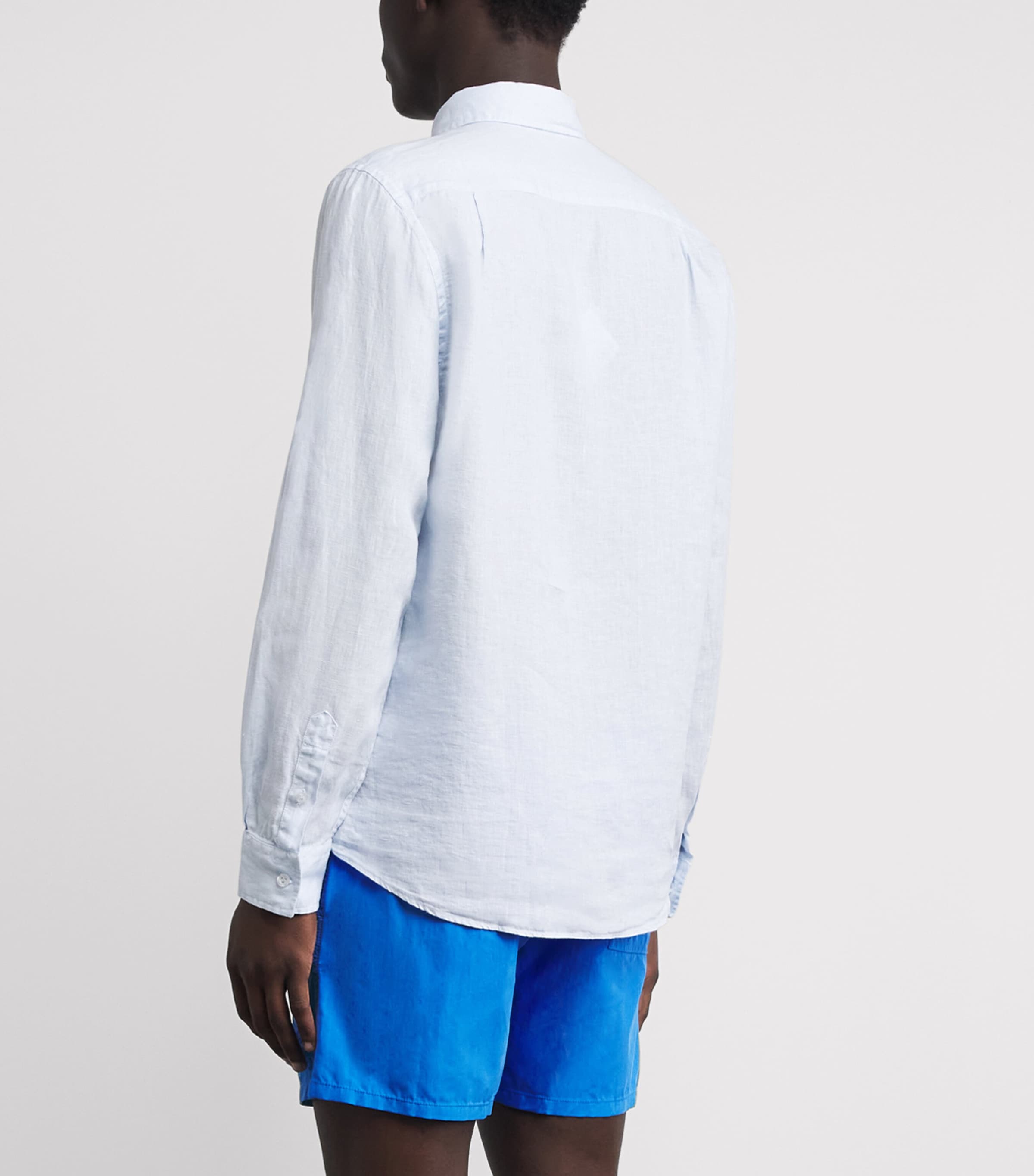 Vilebrequin Mens Linen Shirt Bleu Ciel Image 5