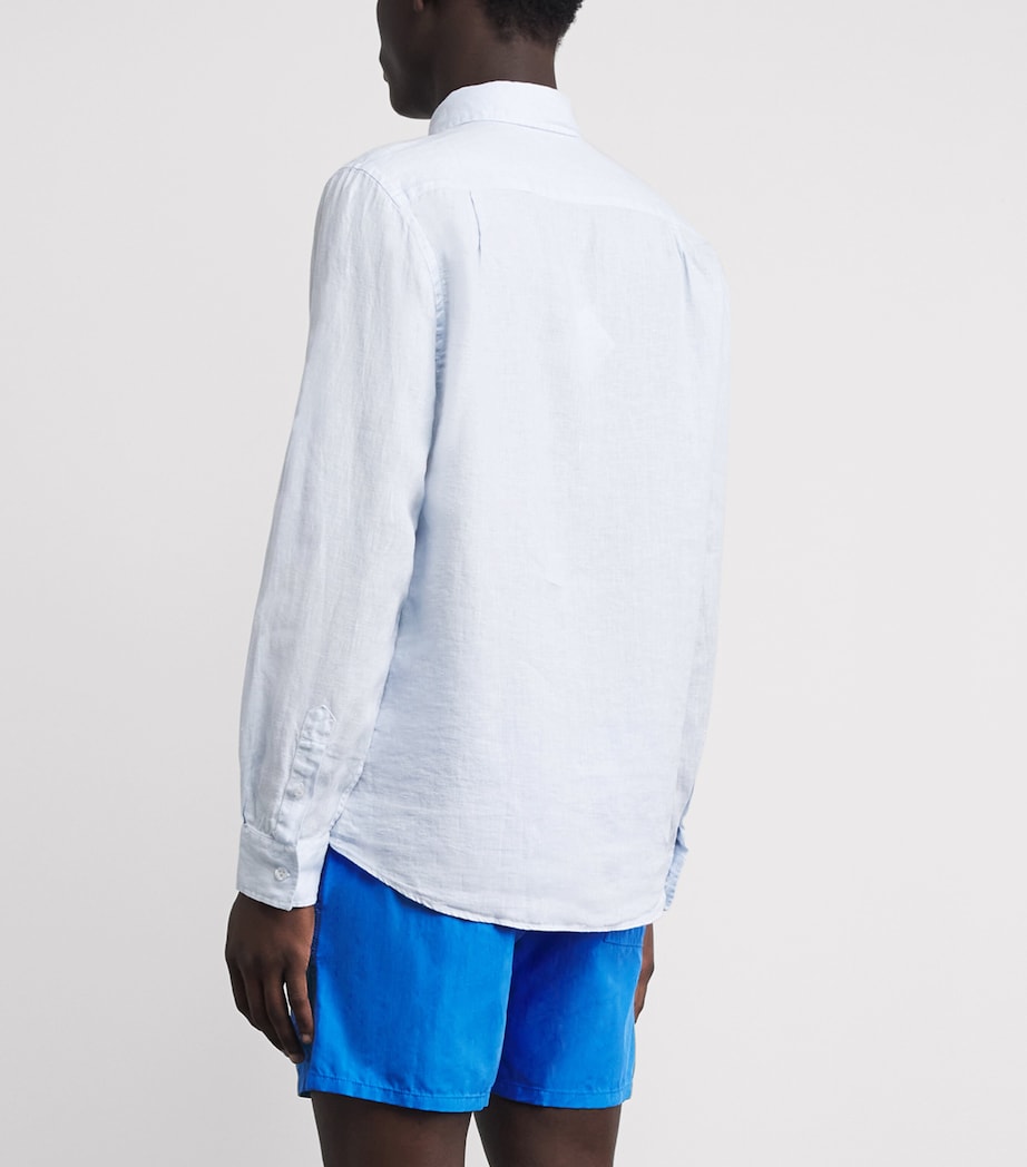 Vilebrequin Mens Linen Shirt Bleu Ciel Image 5