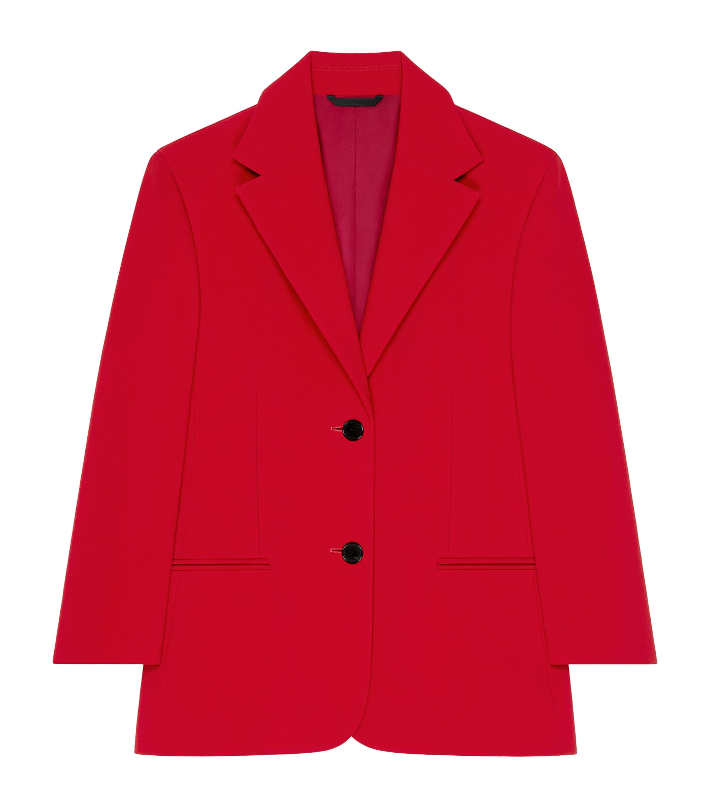 Crepe Cady Single-Breast Jacket DARK RED Image 1