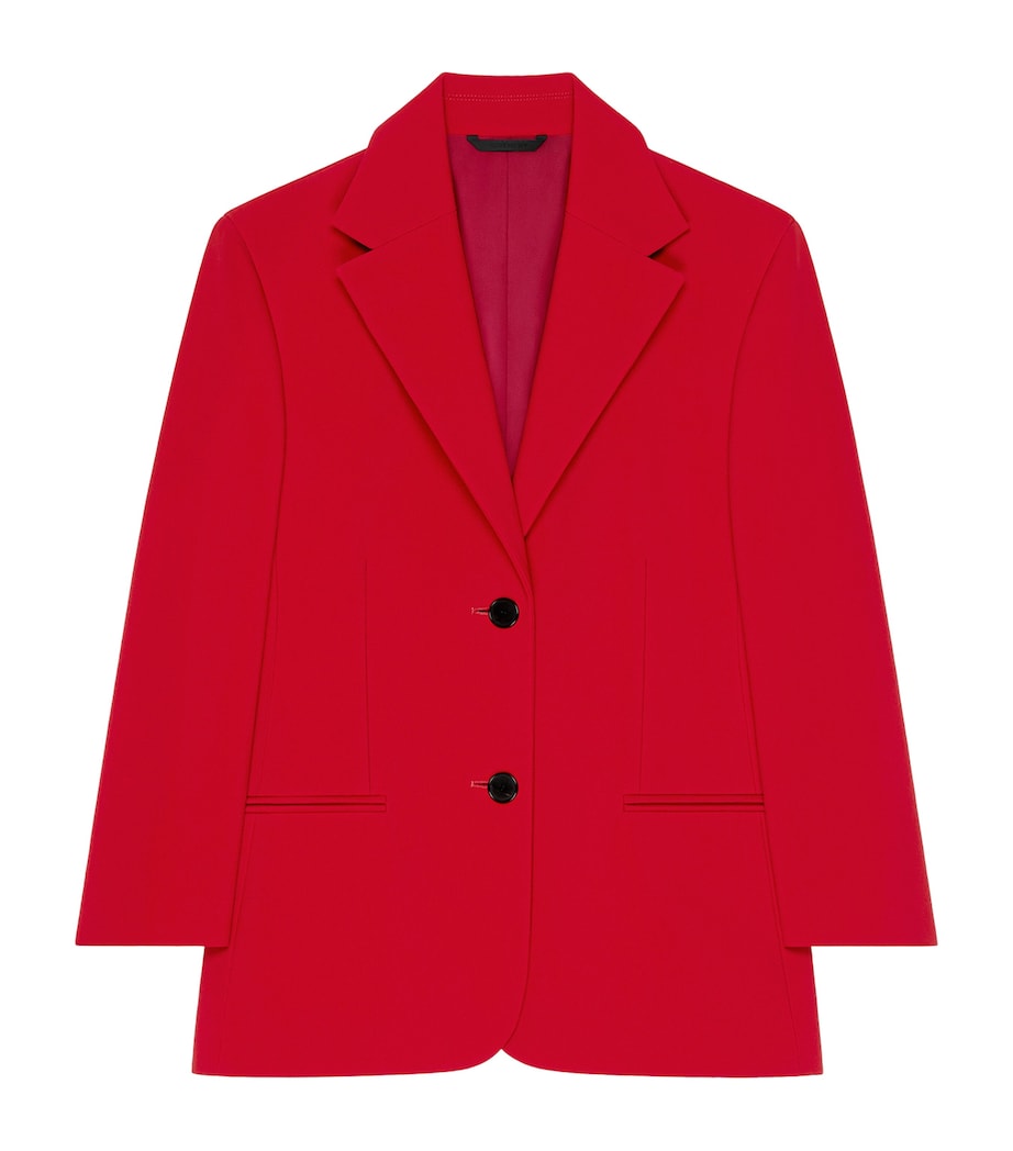 Crepe Cady Single-Breast Jacket DARK RED Image 1