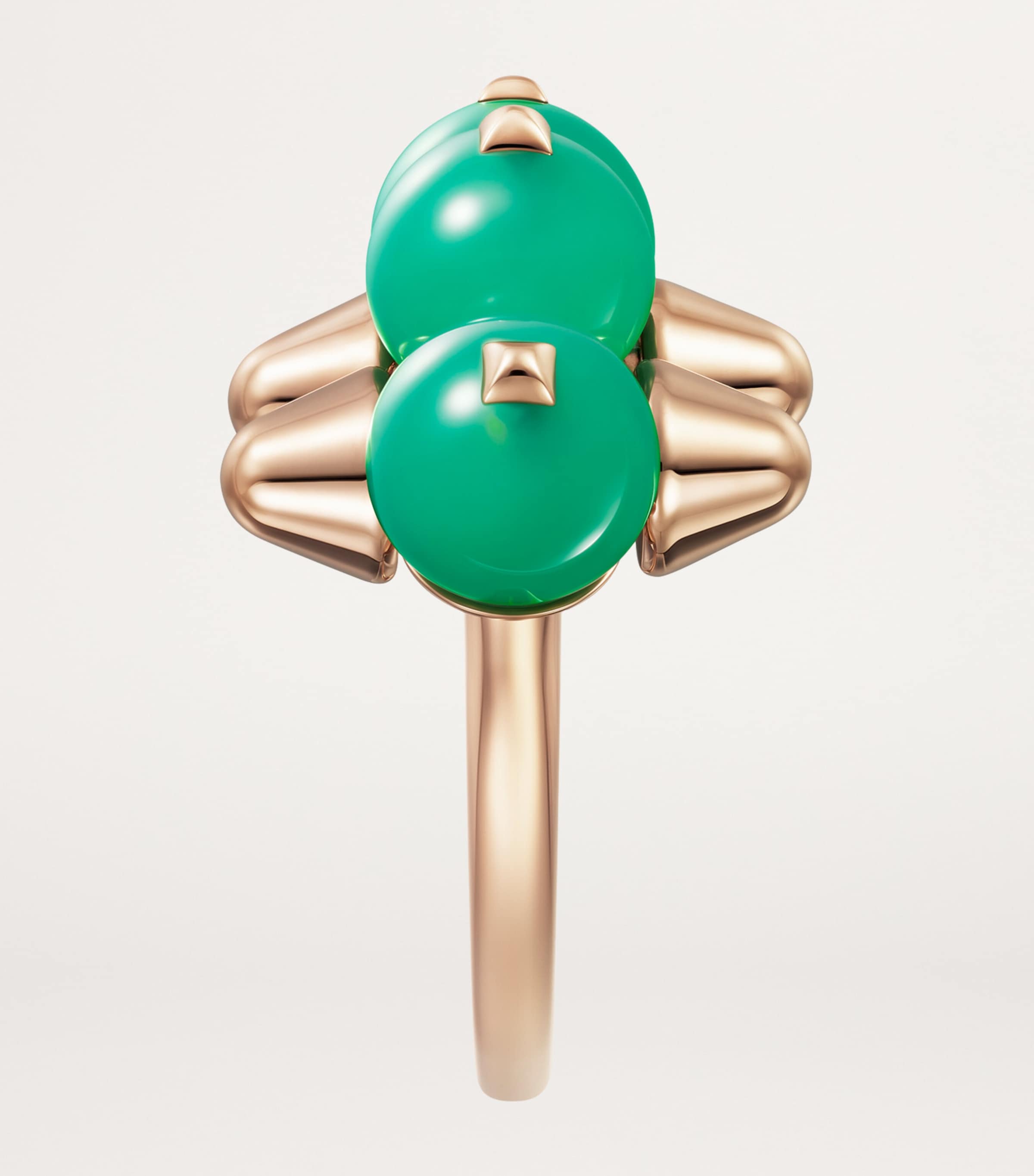 Rose Gold and Chrysoprase Clash de Cartier XL Model Ring ROSE GOLD Image 4