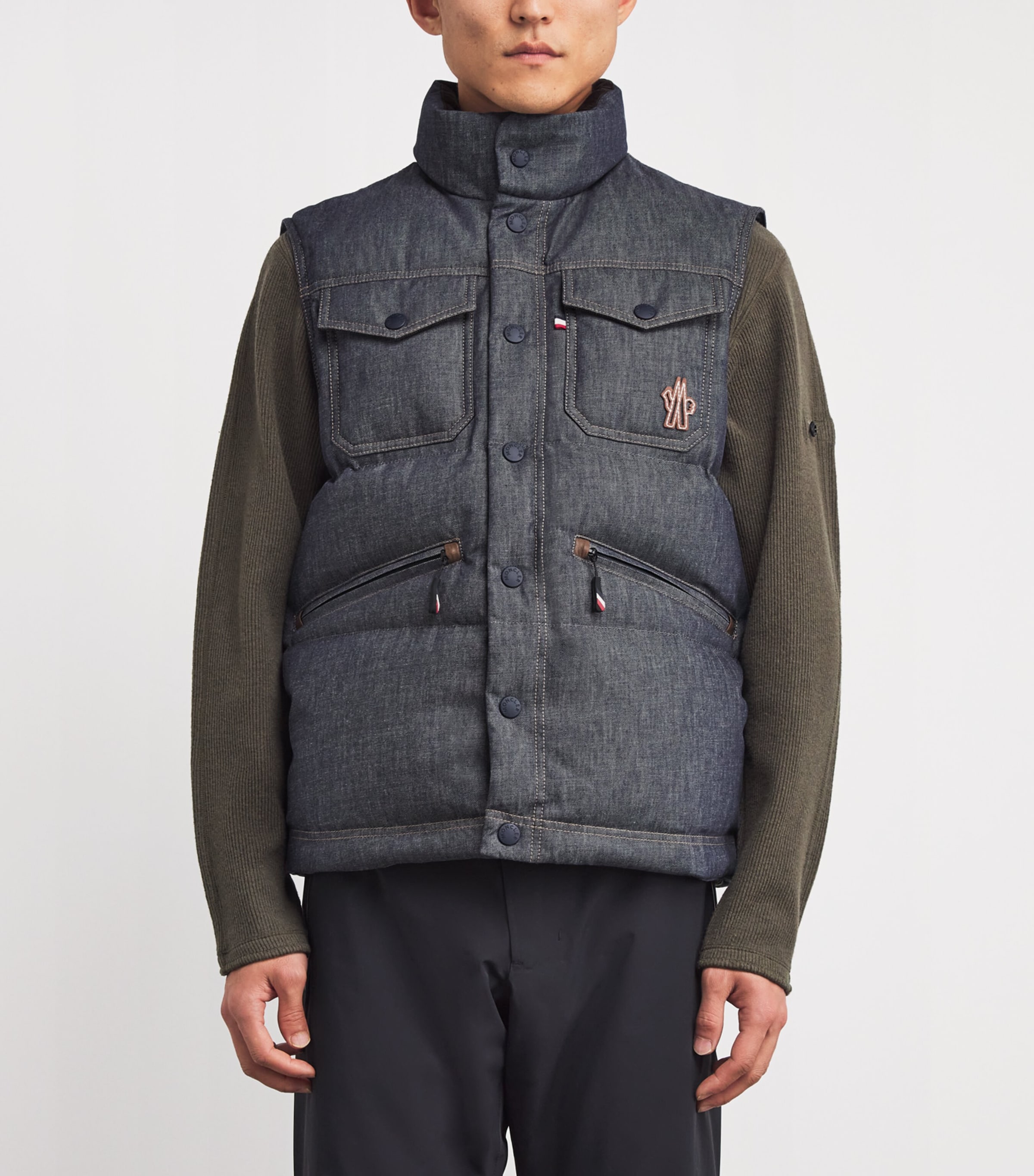 Down Grenoble Krachan Denim Gilet 989 Image 3