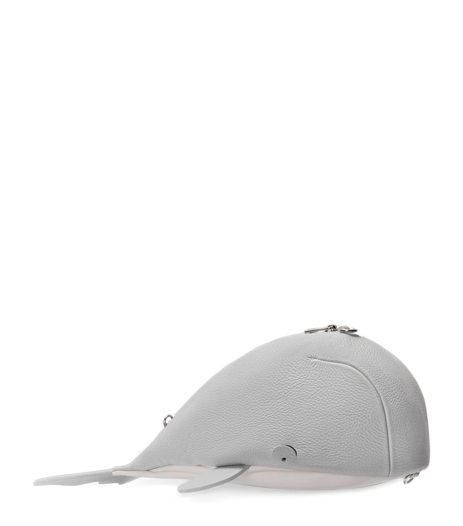 LOEWE Leather Whale Clutch Bag Slate Grey Image 1