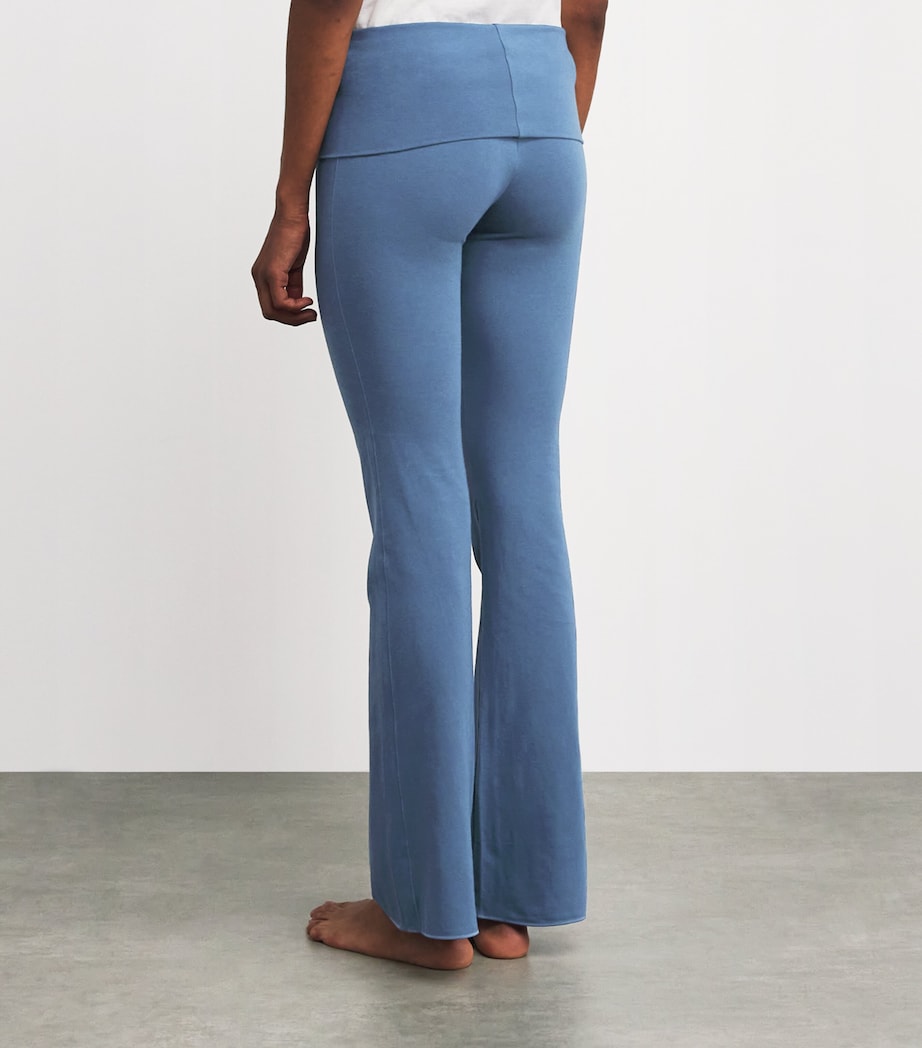 Cotton-Blend Jersey Foldover Trousers HARBOR Image 4