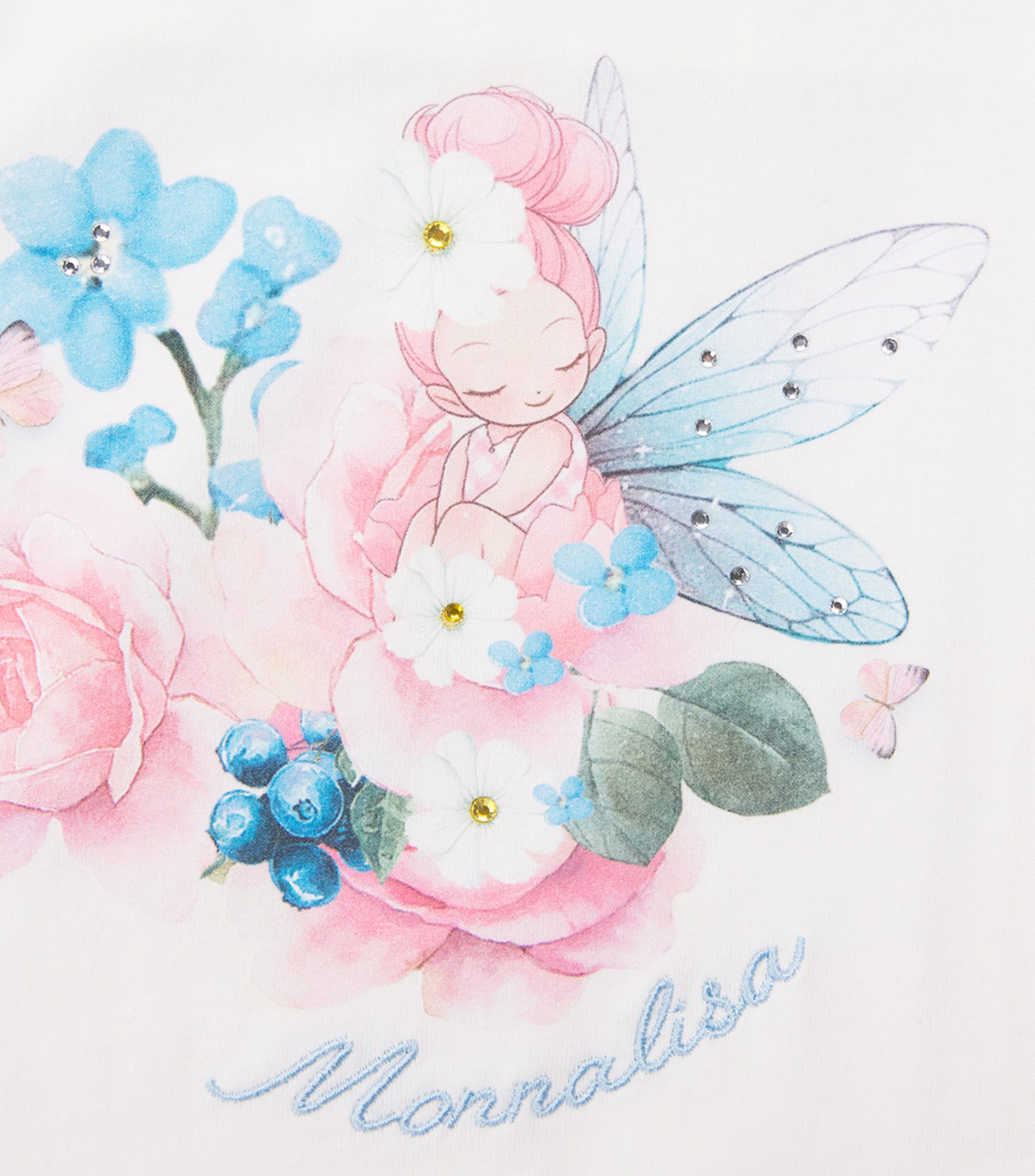 Monnalisa Cotton Fairy T-Shirt (2-12 Years) Optical White Image 3