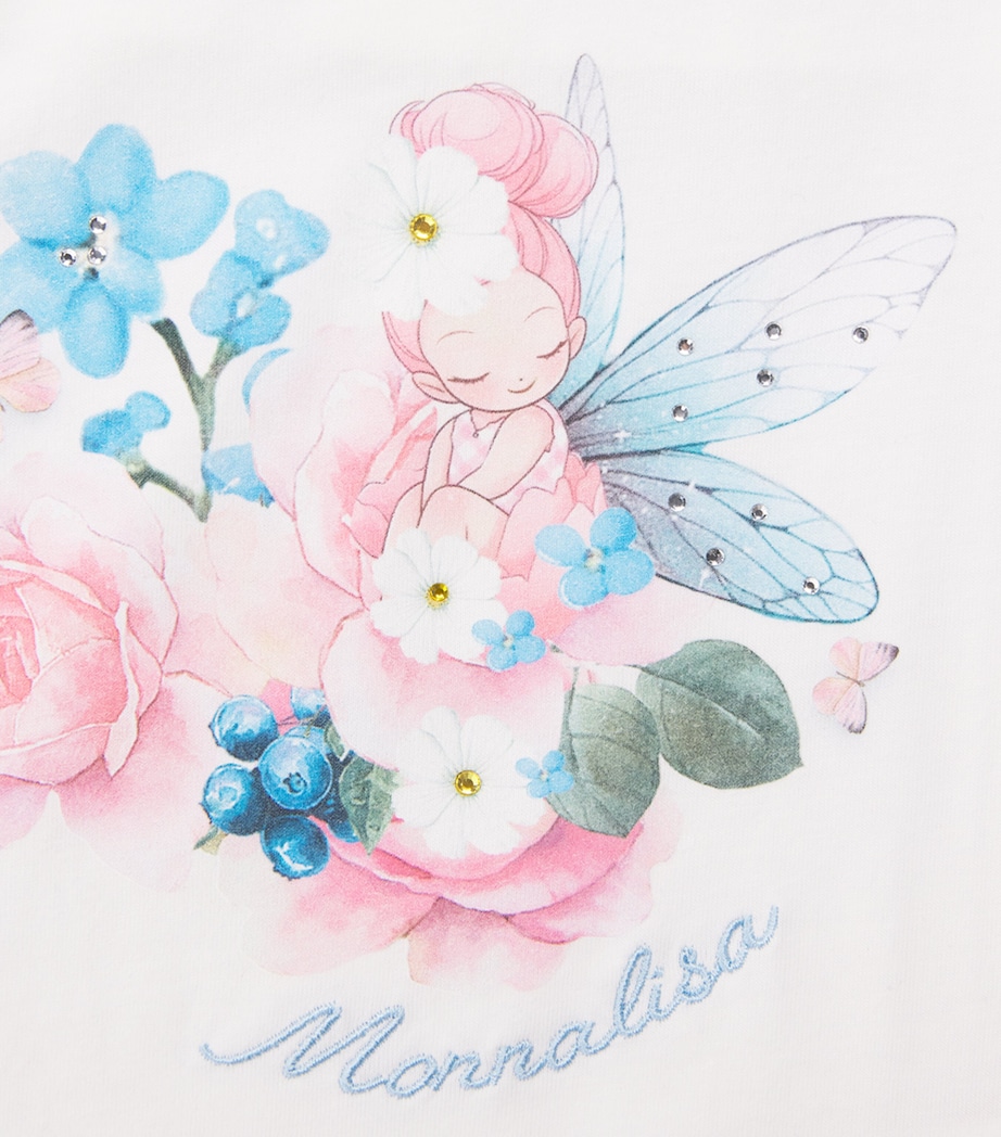 Monnalisa Cotton Fairy T-Shirt (2-12 Years) Optical White Image 3