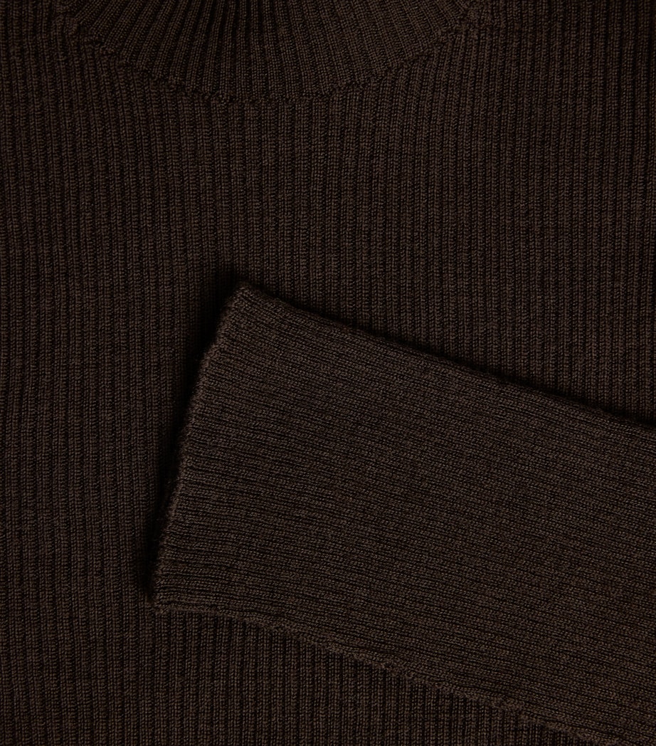 Rick Owens Mens Virgin Wool Lupetto Sweater Grease Image 6