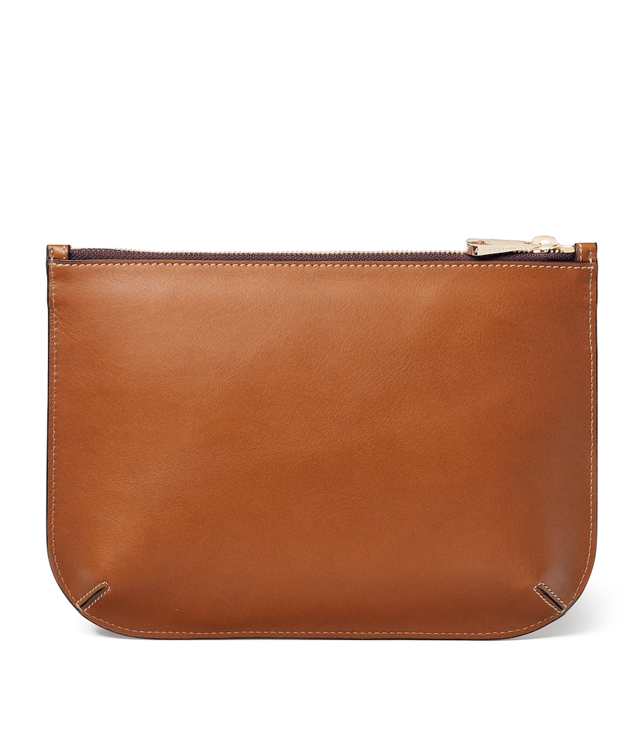 Large Leather Ella Pouch TAN Image 2