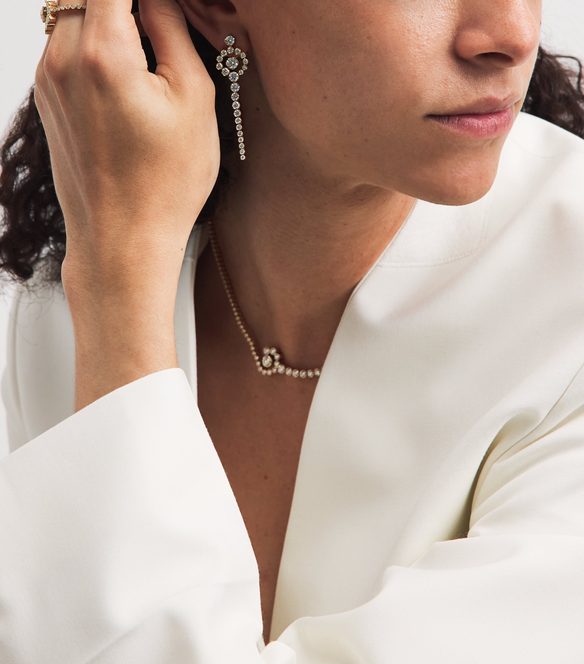 Sophie Bille Brahe Yellow Gold and Diamond Escargot de Rêve Earrings Yellow Gold Image 4
