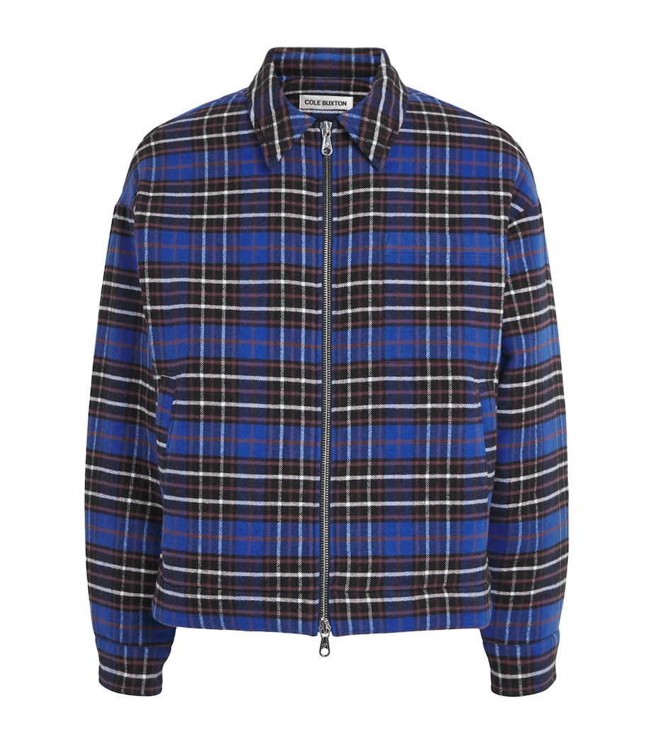 Cotton Check Overshirt BLUE/BLACK 402 Image 1