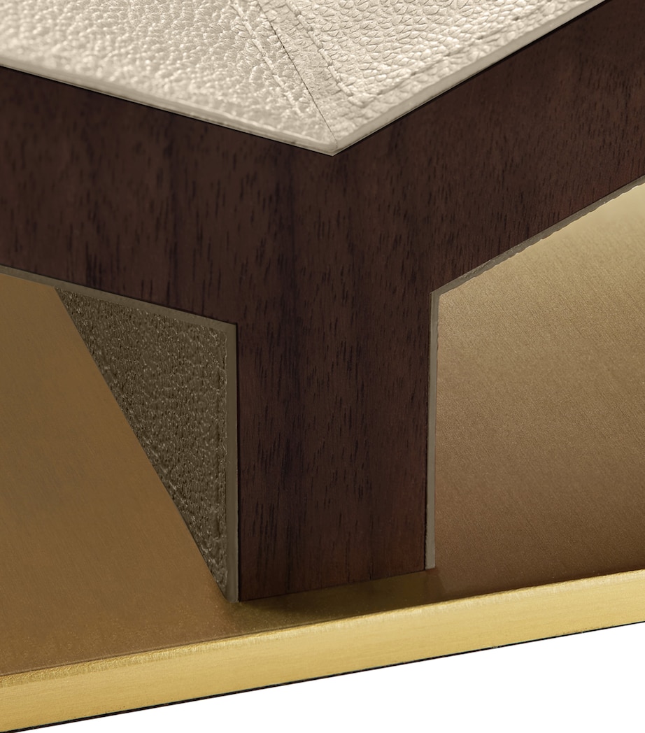 Walnut-Leather Classic Collector Bookstand STONE Image 2