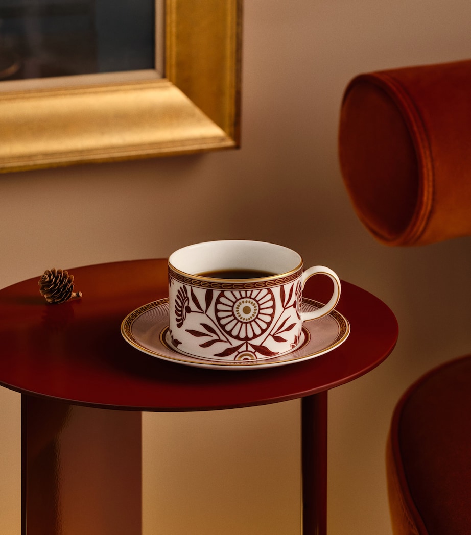 Bone China Red Splendour Teacup and Saucer RED Image 5