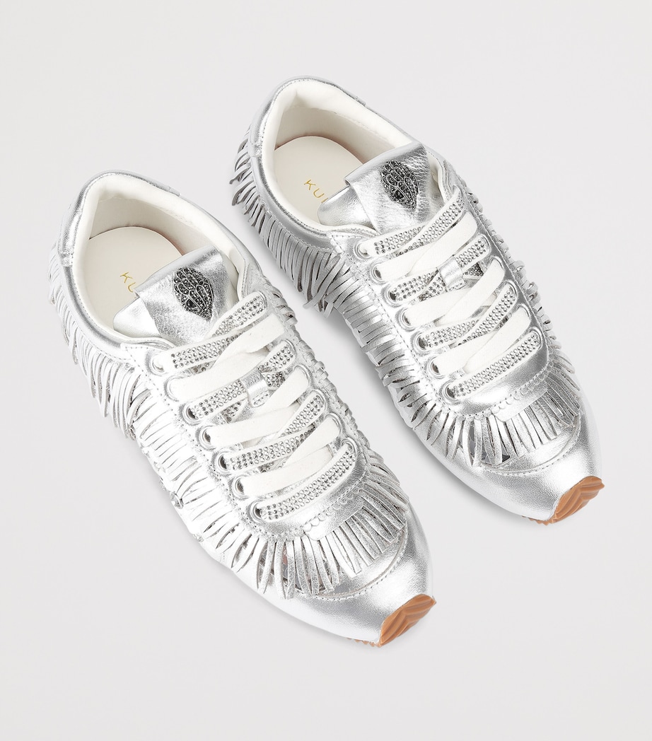 Leather Fringe Islington Sneakers SILVER Image 4