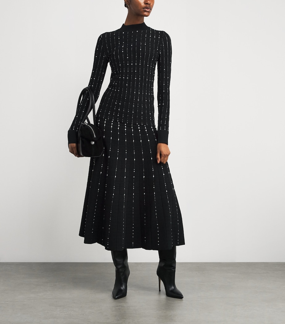 Fragmented Stripes Midi Skirt BLACK/IVORY Image 2