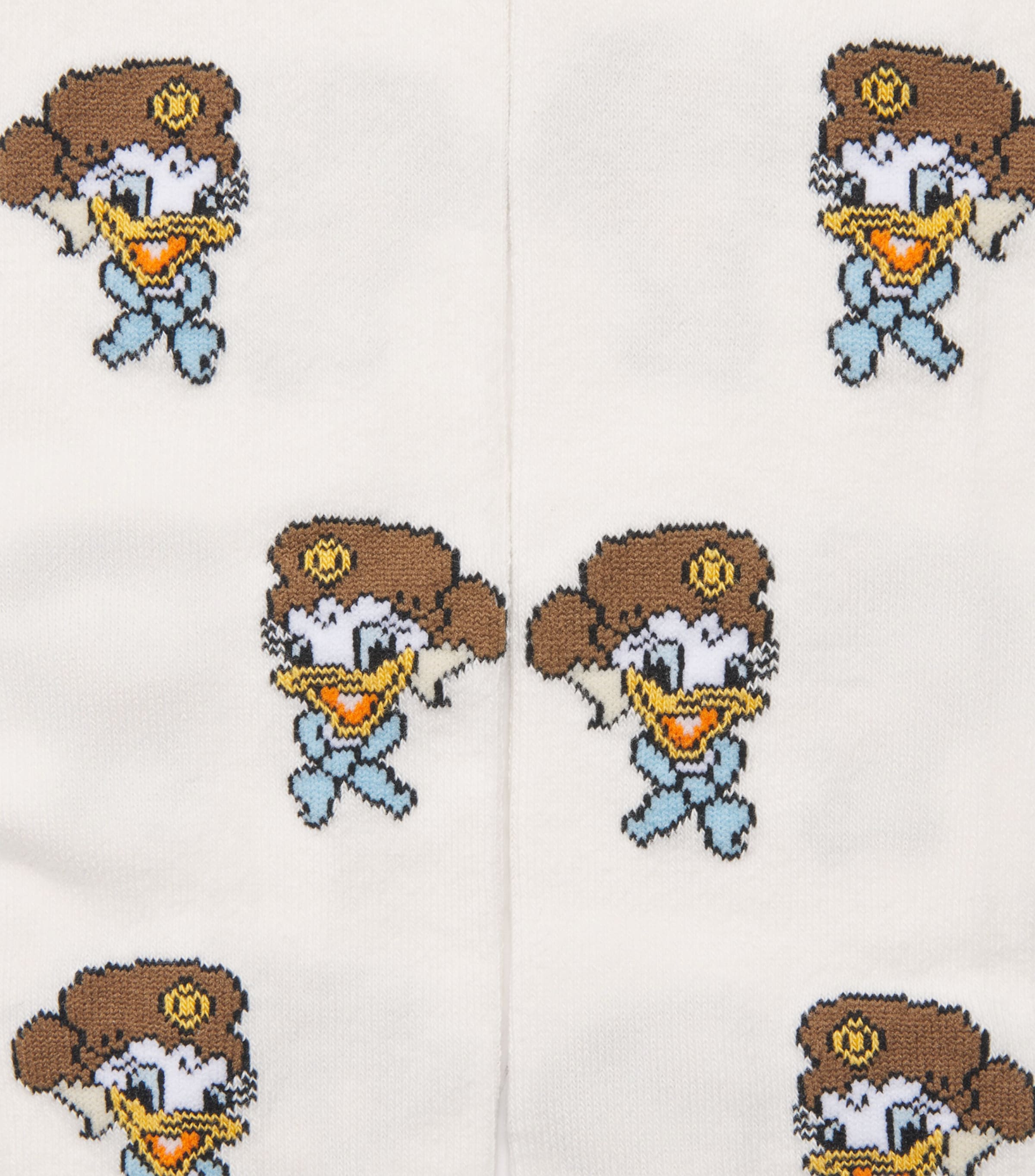Monnalisa Cotton-Blend Daisy Duck Tights Panna+blu Image 2