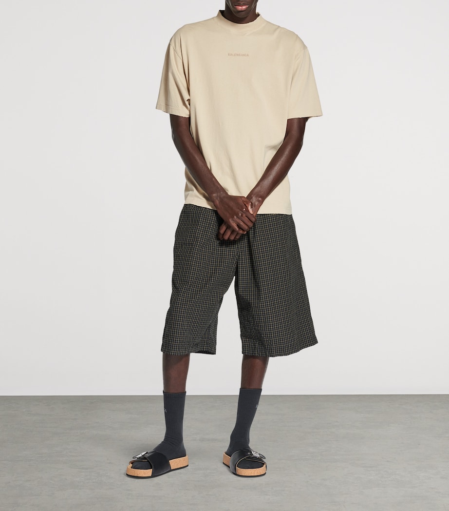 Cotton Distressed Logo T-Shirt 9661 Image 4