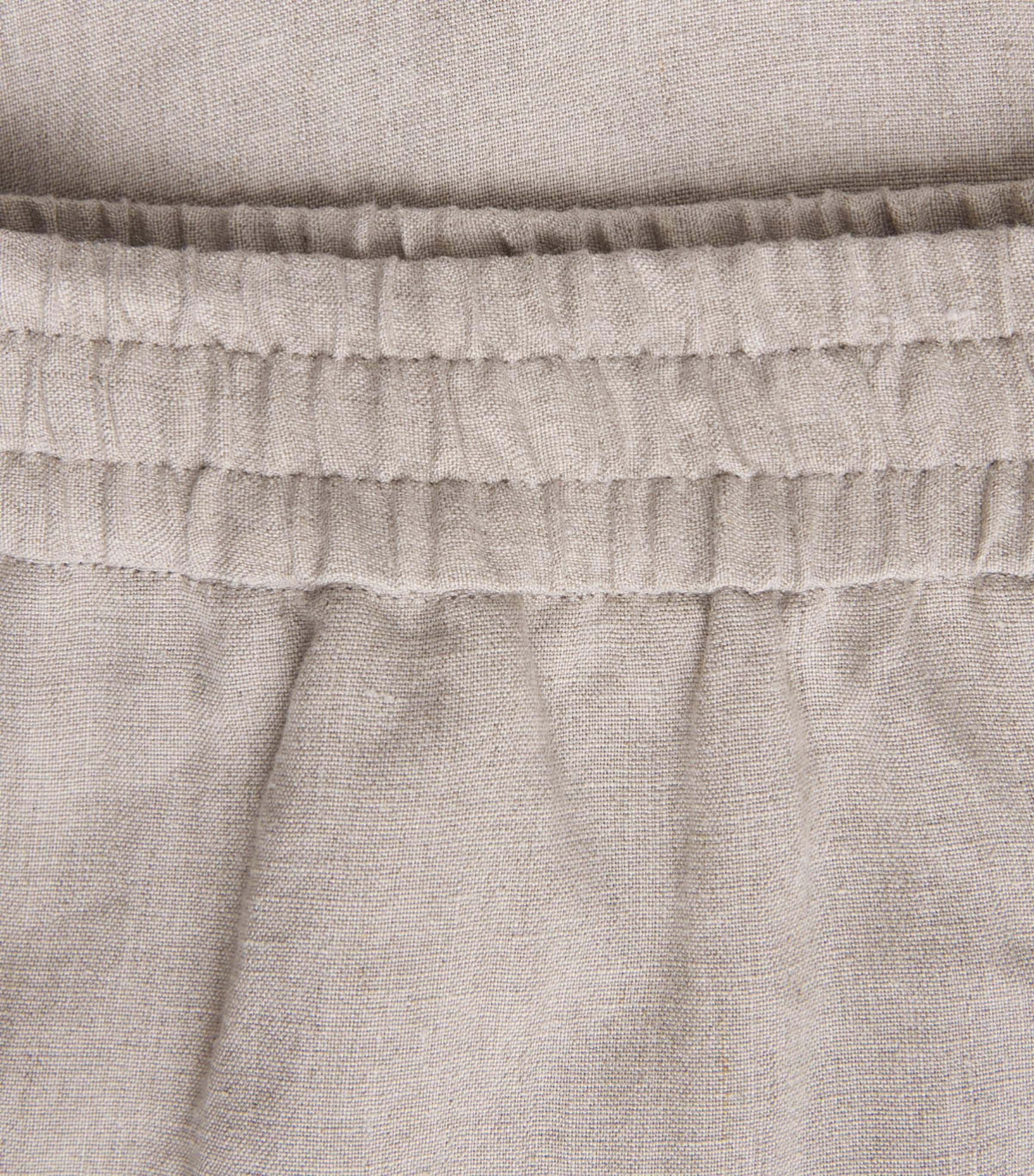 Sunspel Mens Linen Drawstring Trousers Brbd Sand Image 6