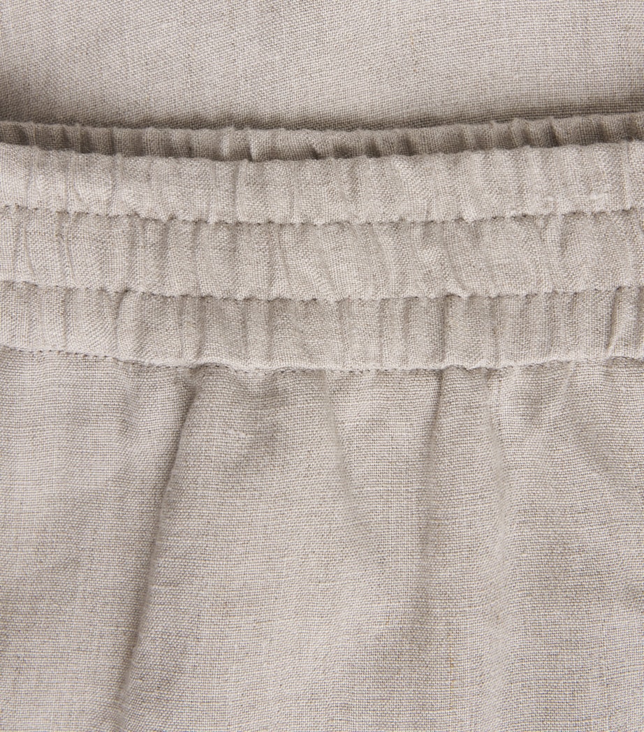 Sunspel Mens Linen Drawstring Trousers Brbd Sand Image 6