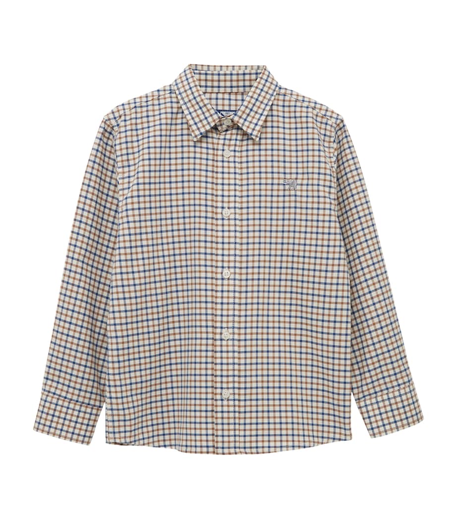 Cotton Check Oliver Shirt (2-5 Years) CAMEL CHECK Image 1