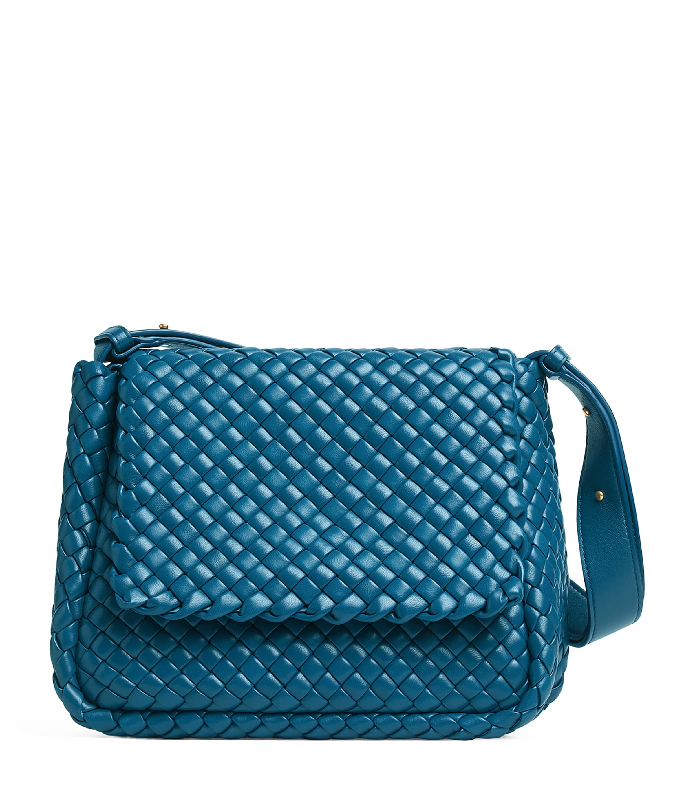 Shop Bottega Veneta Small Cobble Shoulder Bag In Blue