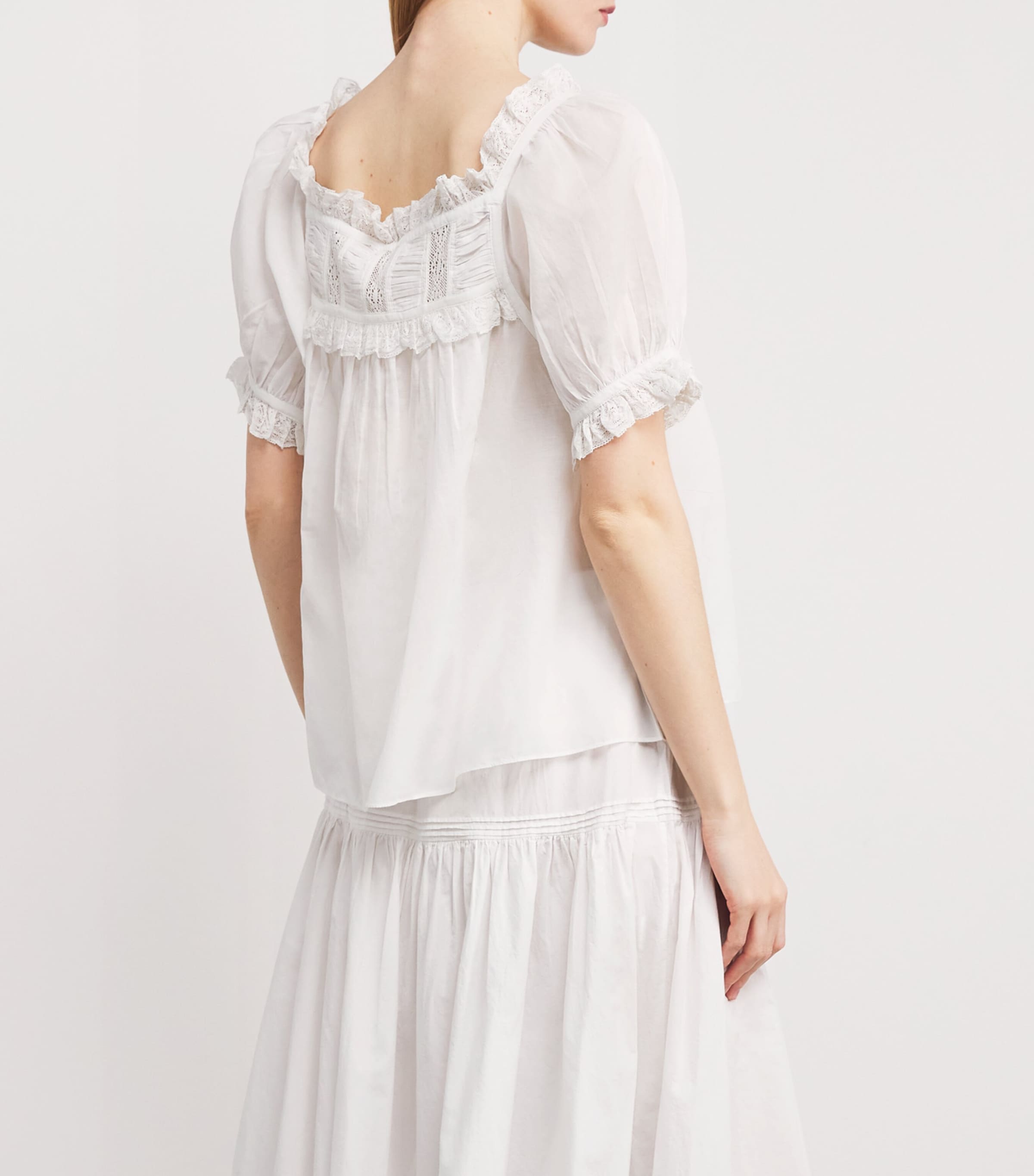 Organic Cotton-Blend Frances Blouse SALT LACE Image 4